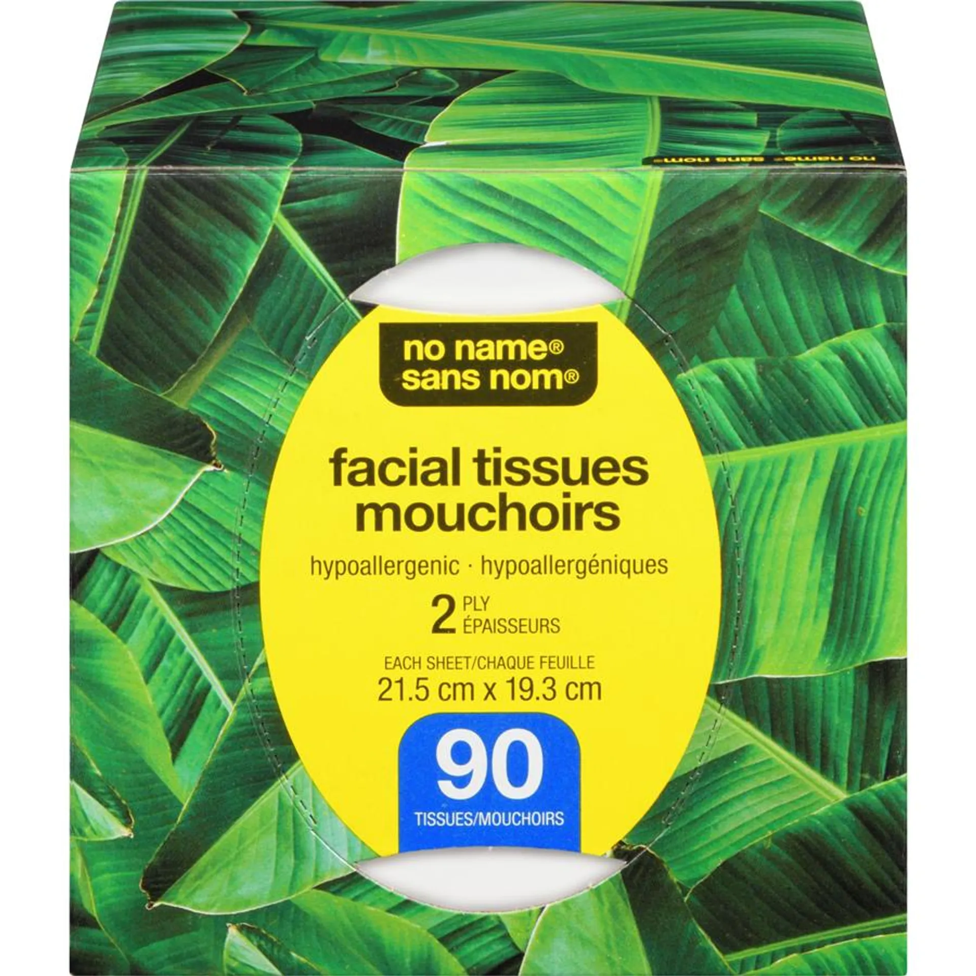 2-Ply Hypoallergenic Facial Tissues, 90 Sheets