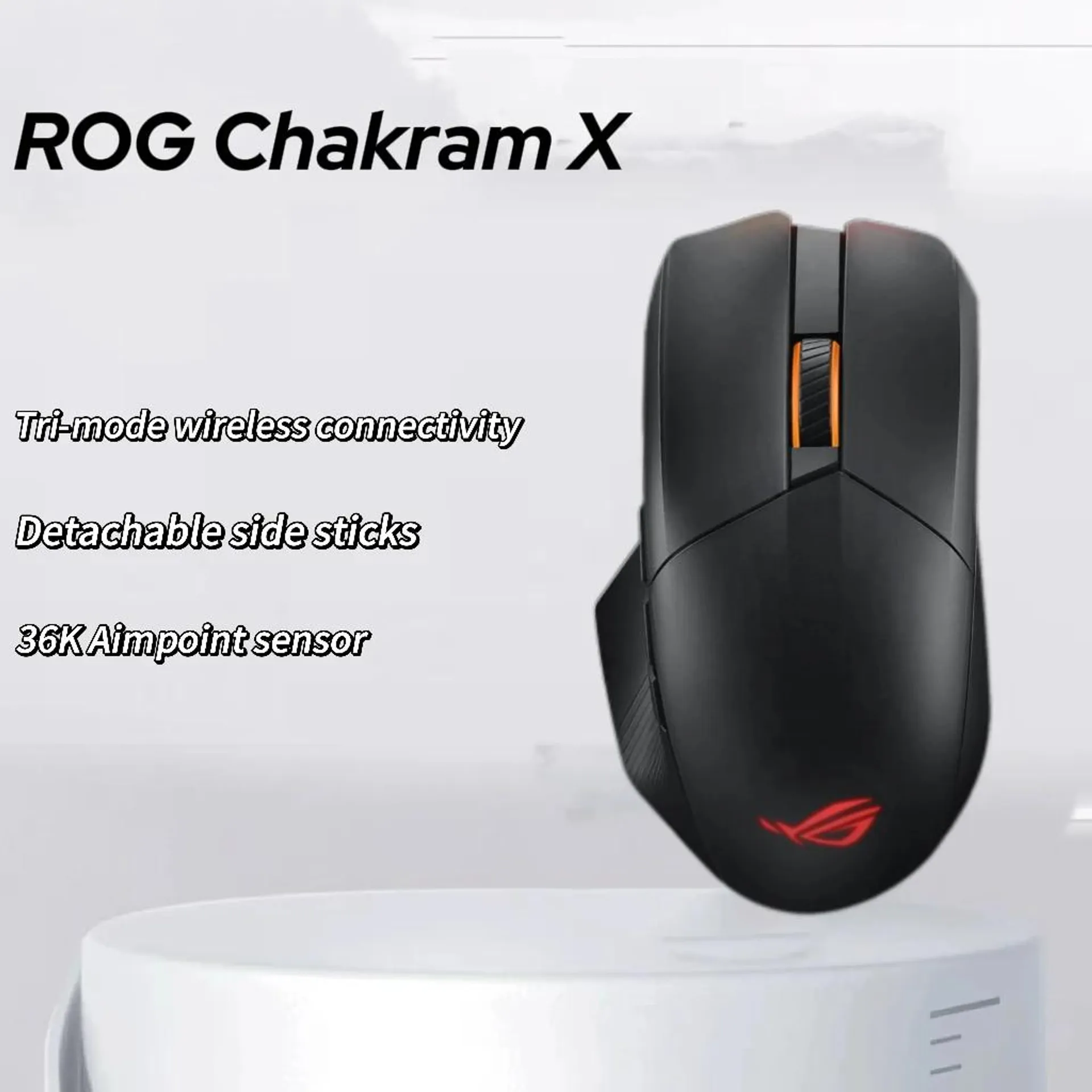 ROG ChakramX Competitive Edition Wireless/Wired/Bluetooth Gaming Mouse Black 36000DPI AimPoint Sensor