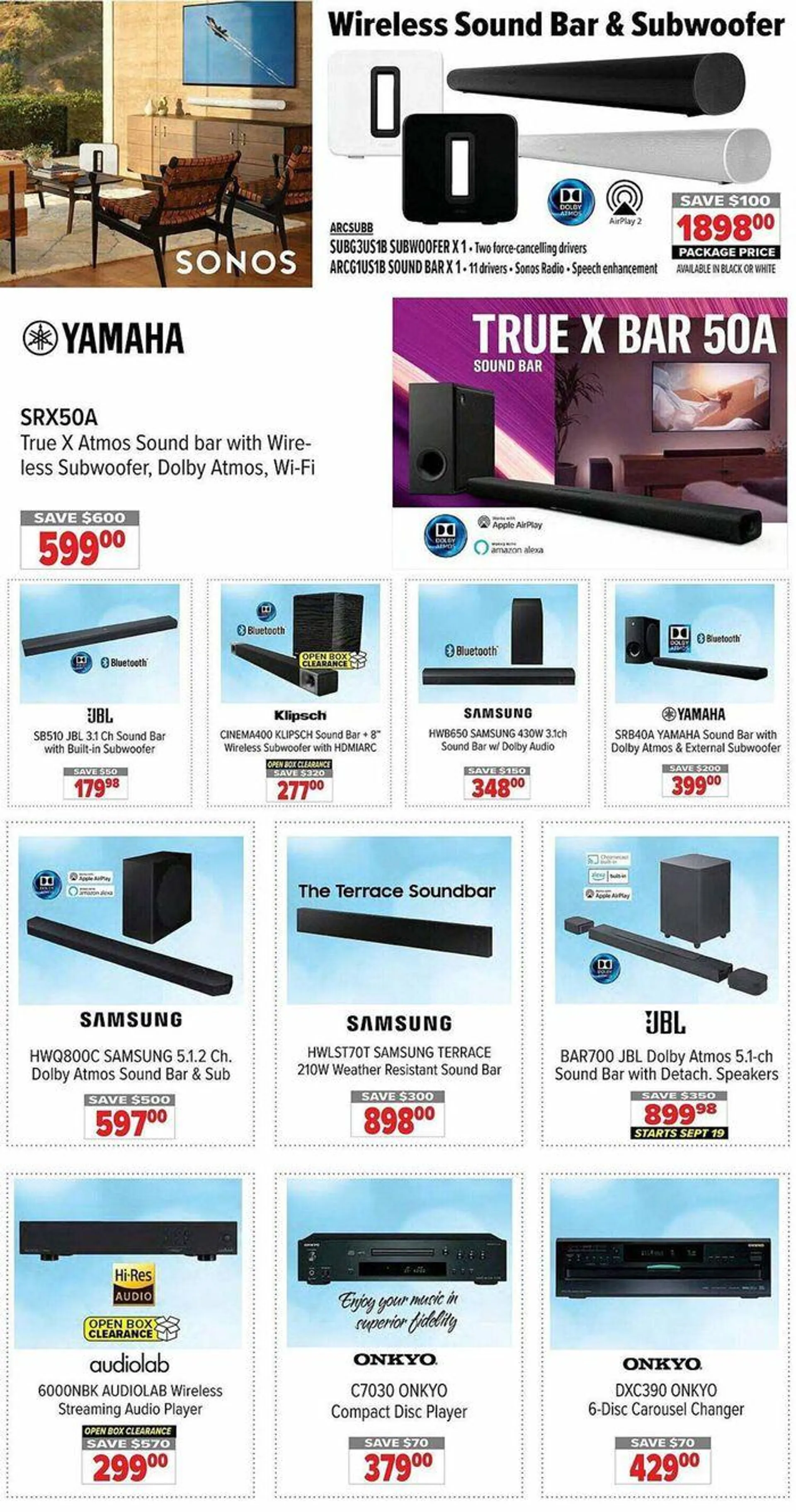 Home Theatre Sale from September 13 to September 20 2024 - flyer page 10