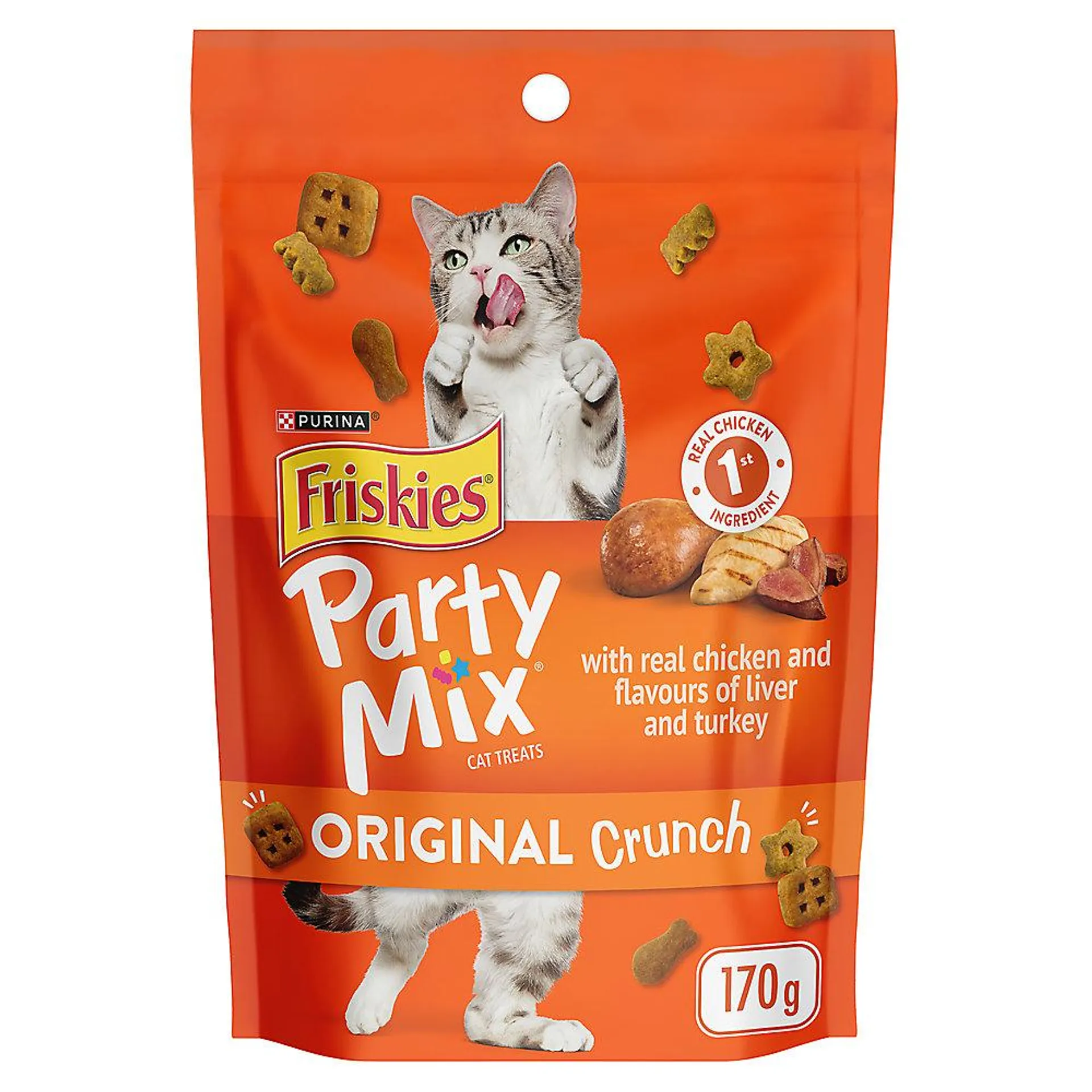 Purina® Friskies® Party Mix™ Original Crunch Cat Treat - Chicken, Liver & Turkey