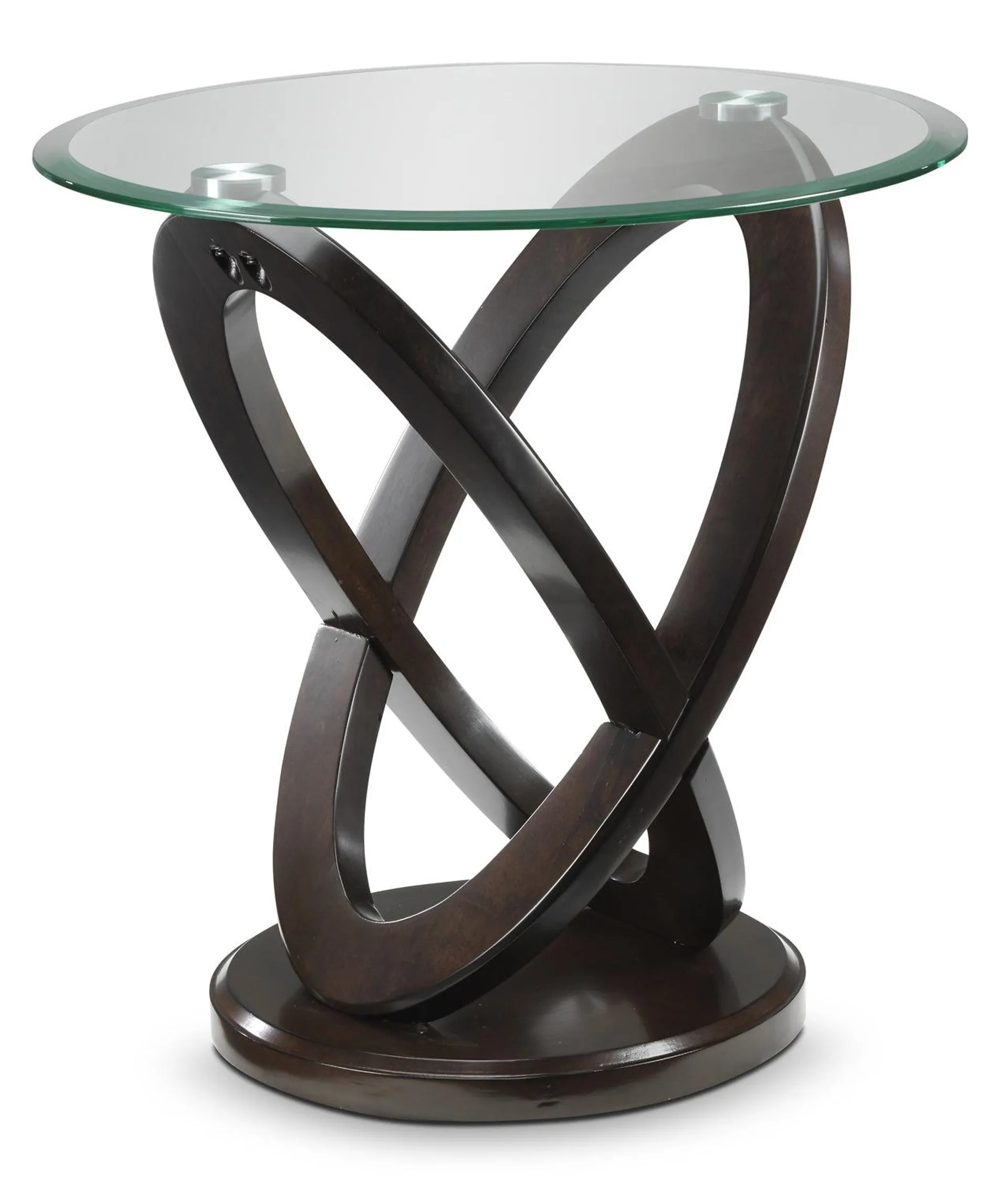 Atomic 22.5" End Table - Brown Cherry