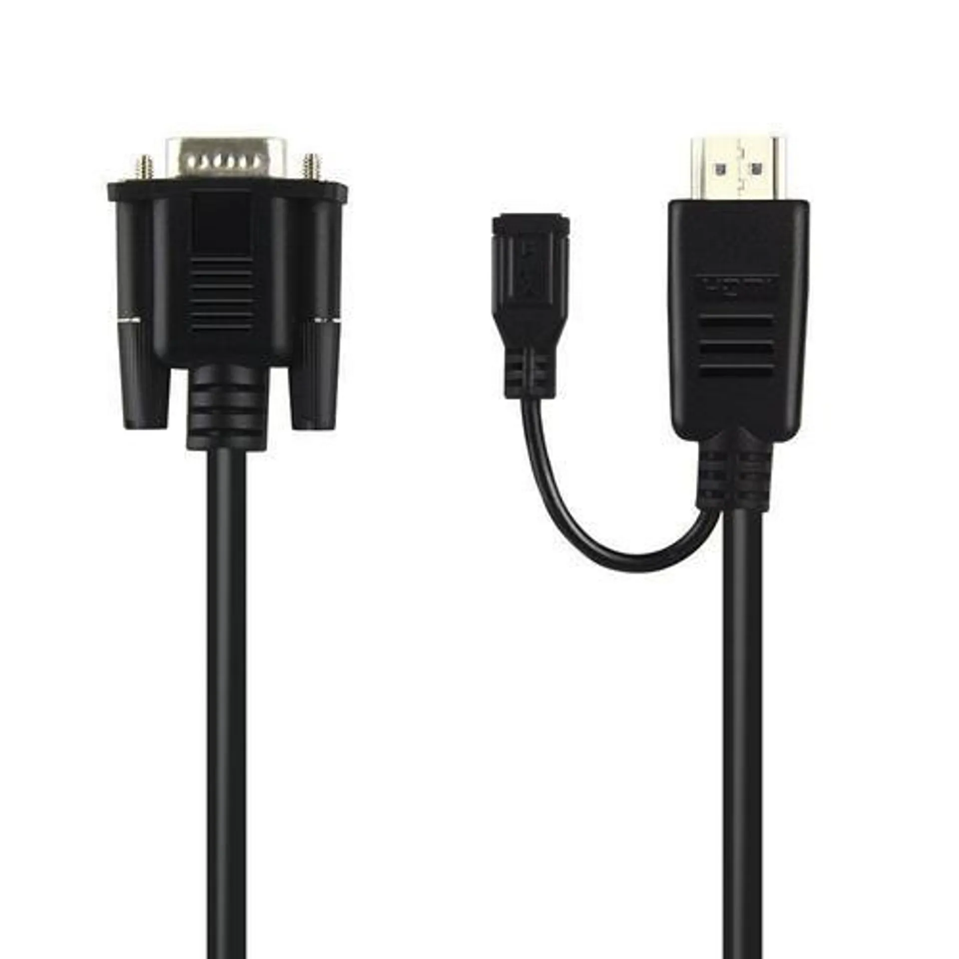 HDMI to VGA active converter cable adapter M/M with Micro USB power supply - 6FT PrimeCables®
