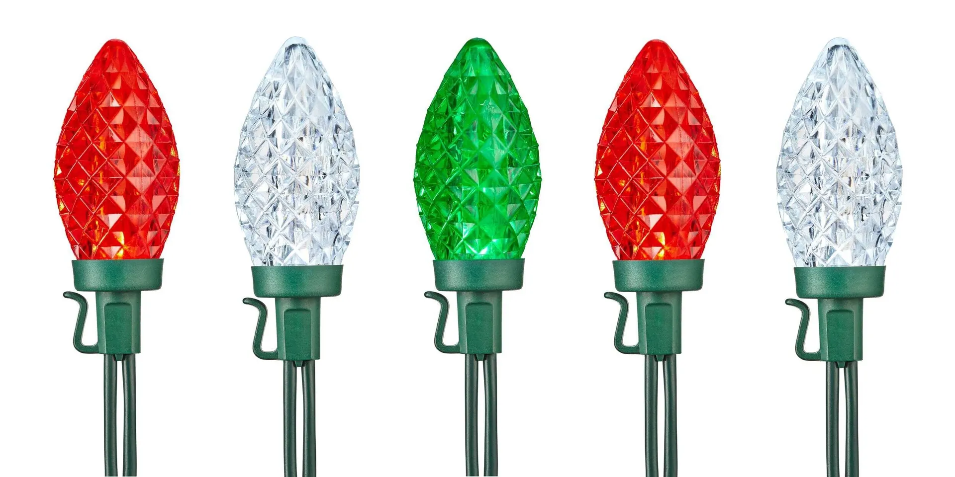 NOMA Outdoor 24 C9 LED Christmas Lights, 16-ft, Red/Green/Pure White