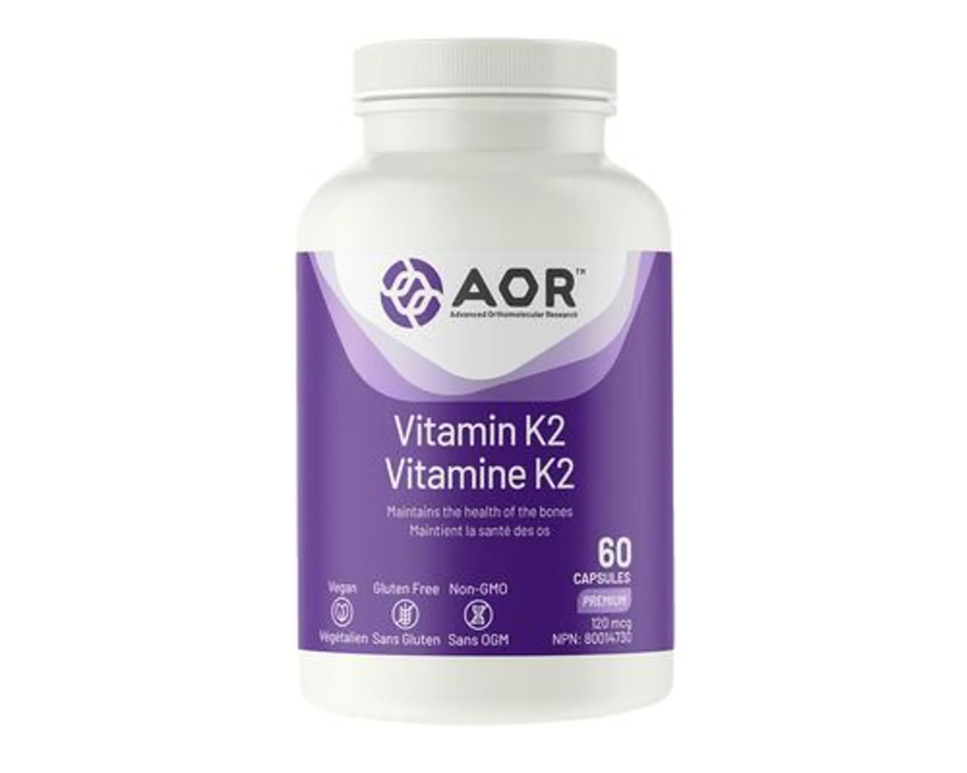 AOR Vitamin K2 120mcg 60 Capsules