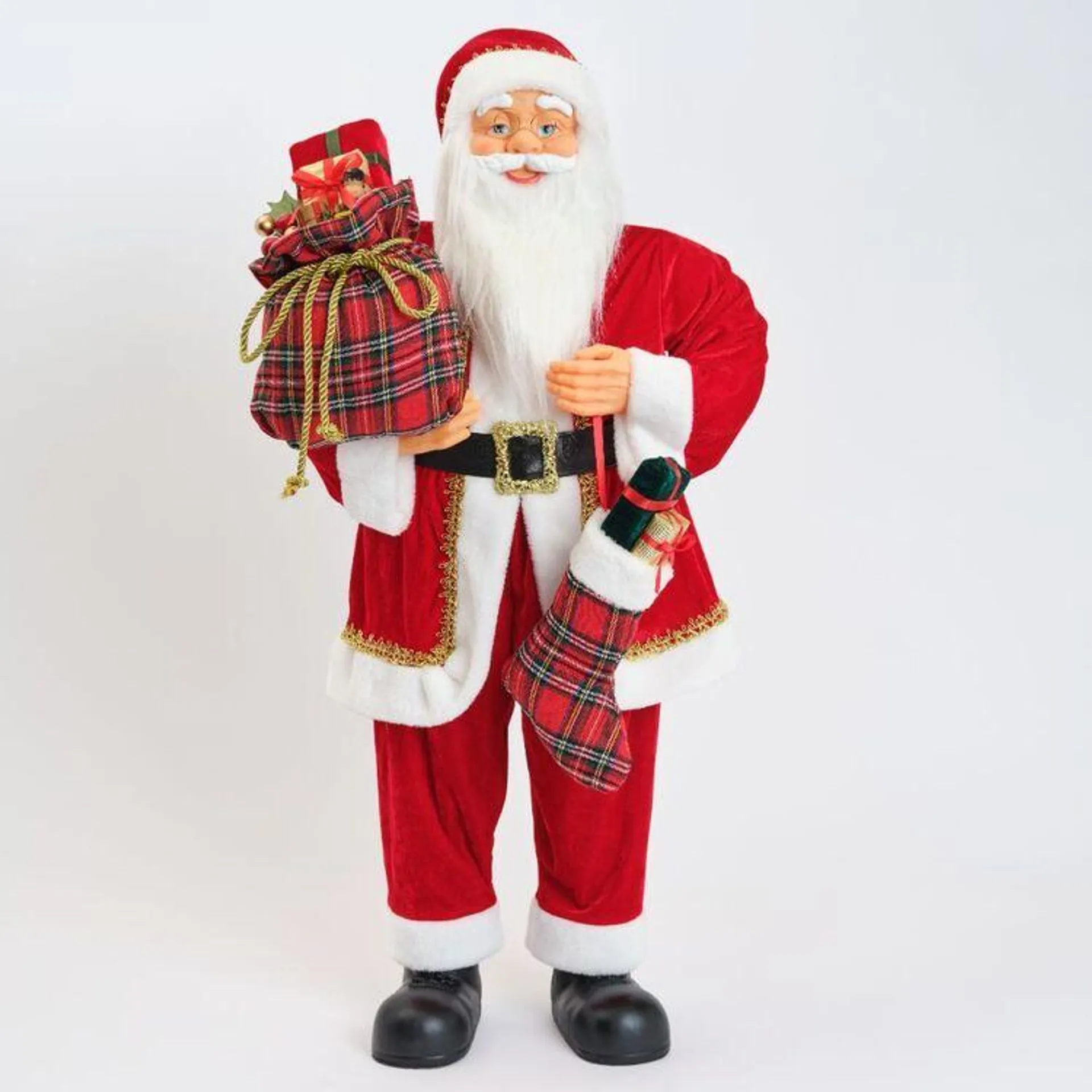 Jolly & Joy Standing Santa Christmas Decoration Red