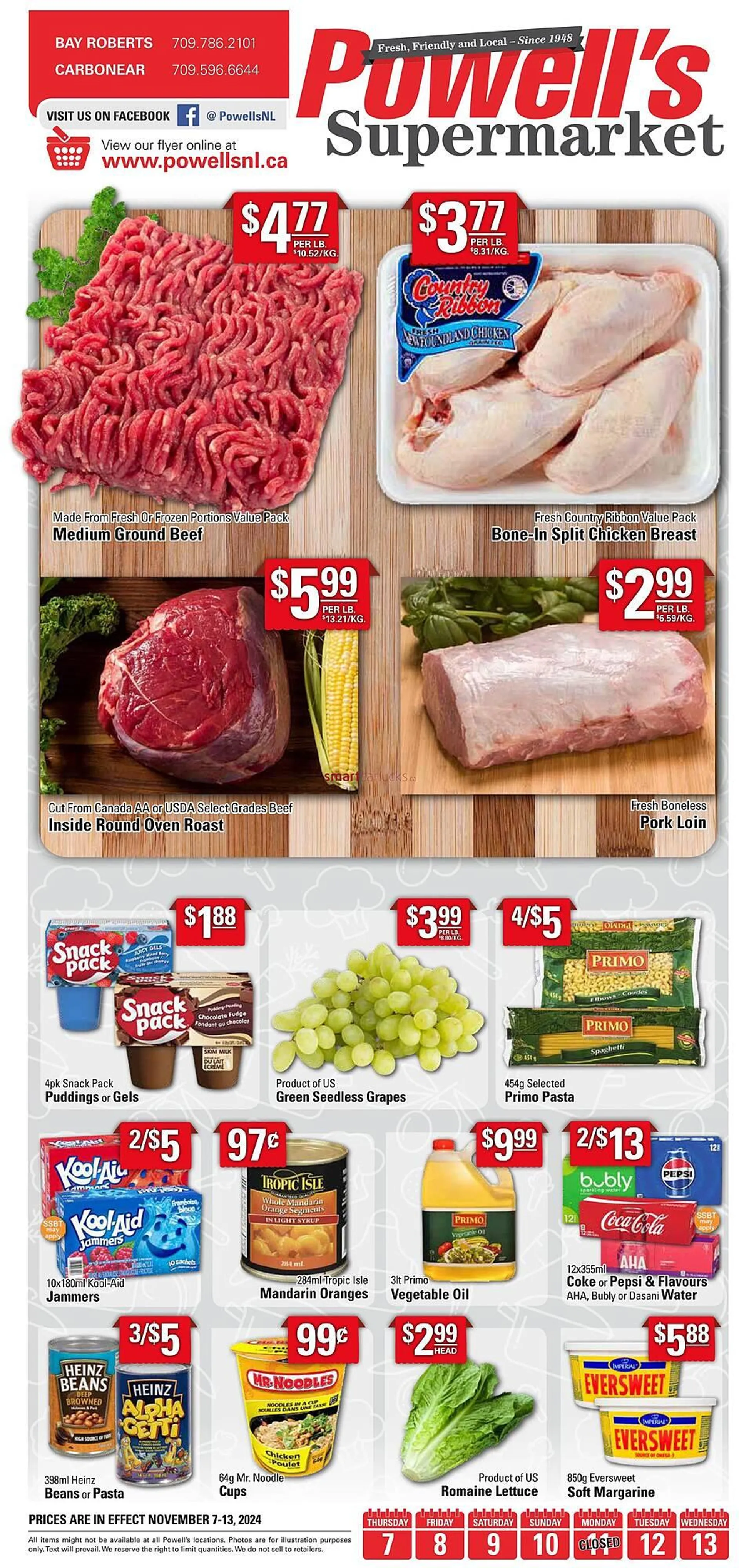 Powells Supermarket flyer - 1