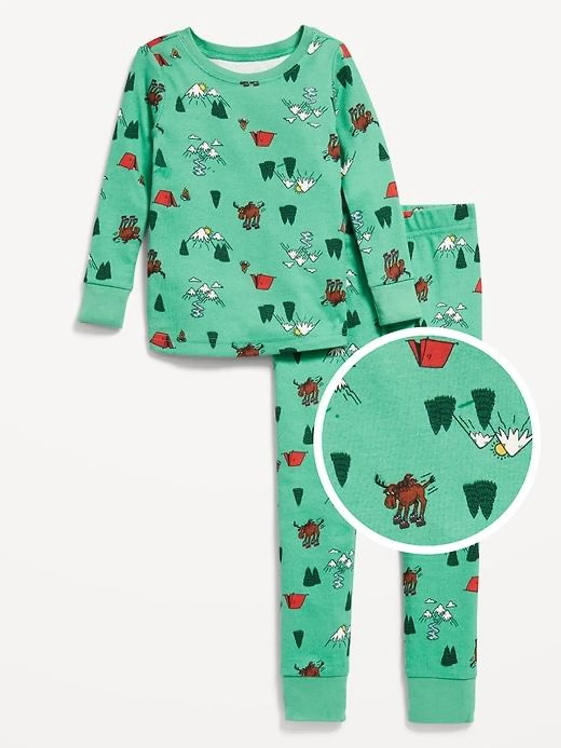 Unisex Printed Snug-Fit Pajama Set for Toddler & Baby