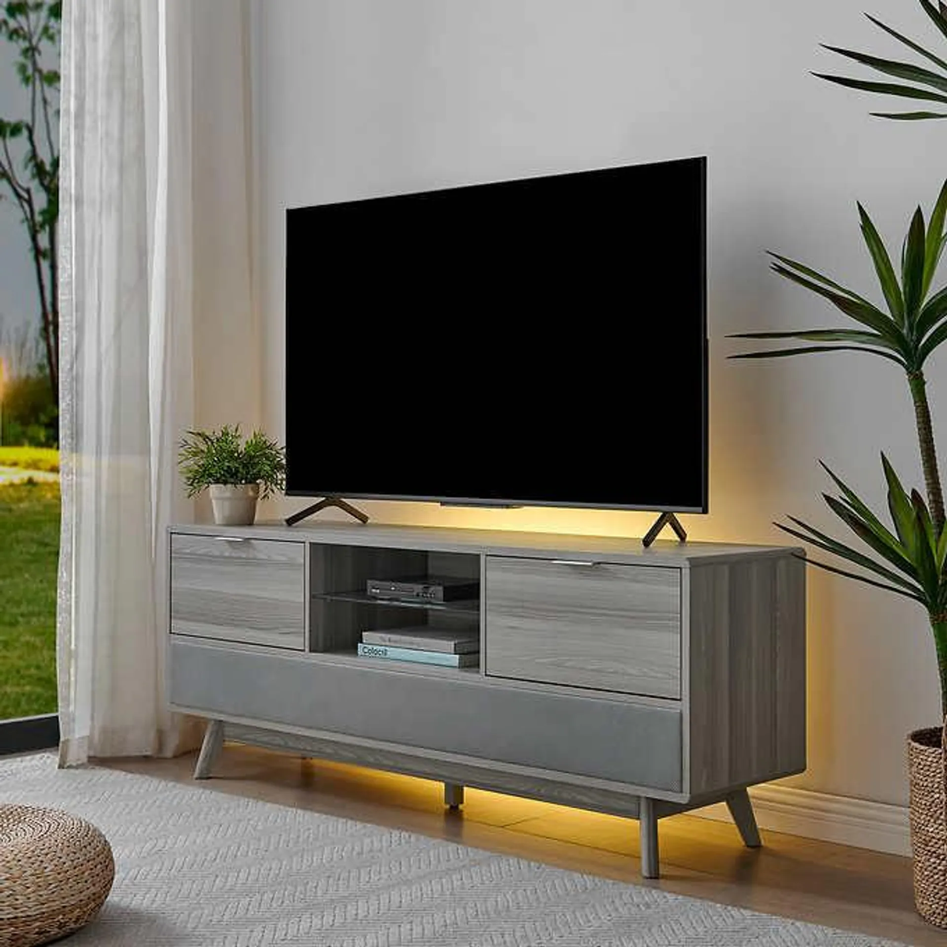 Larsen 152.4 cm (60 in.) Smart TV Credenza with Sound Bar Audio System