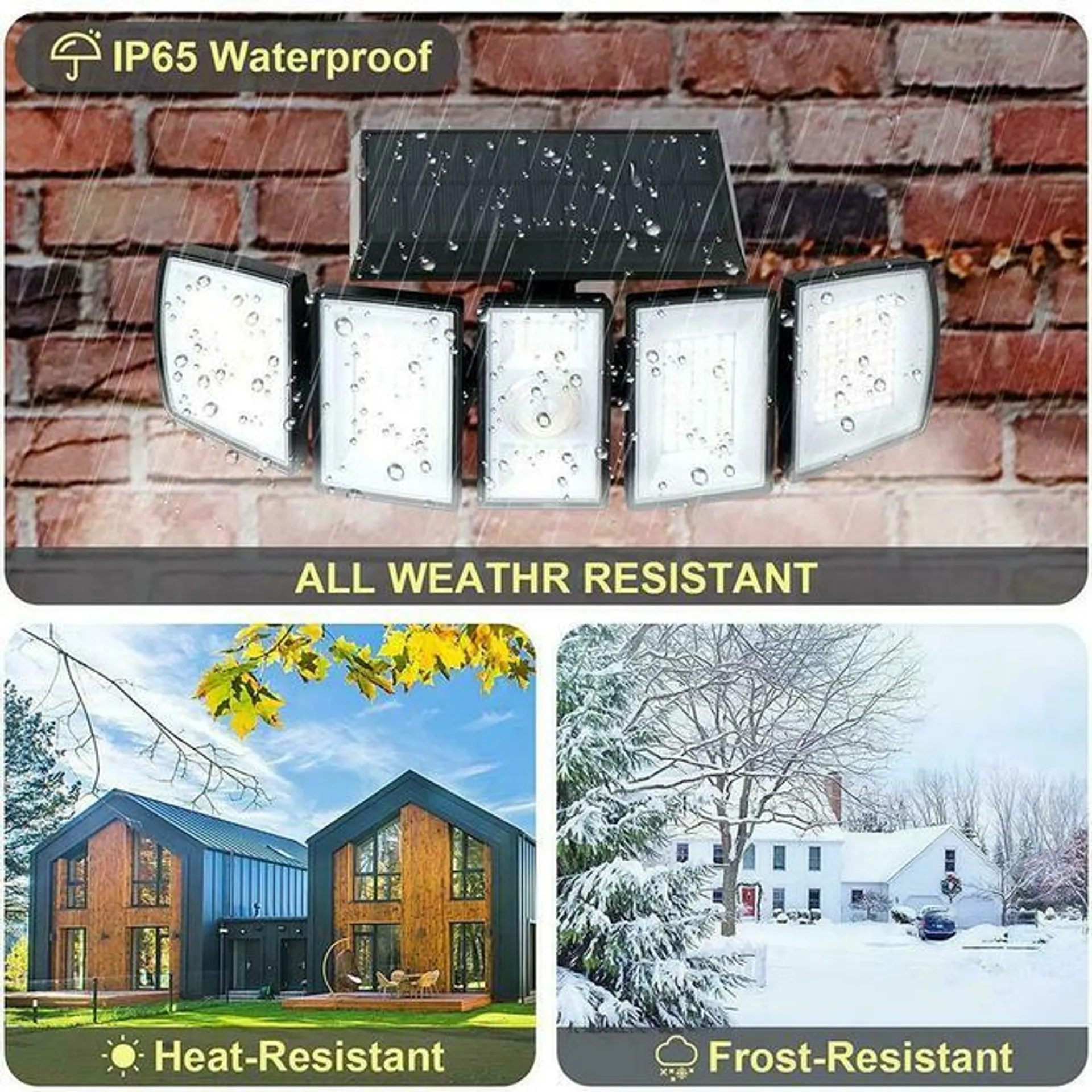 5 Rotatable Head Waterproof Motion Sensor Wireless Solar Security Lights - LIVINGbasics®