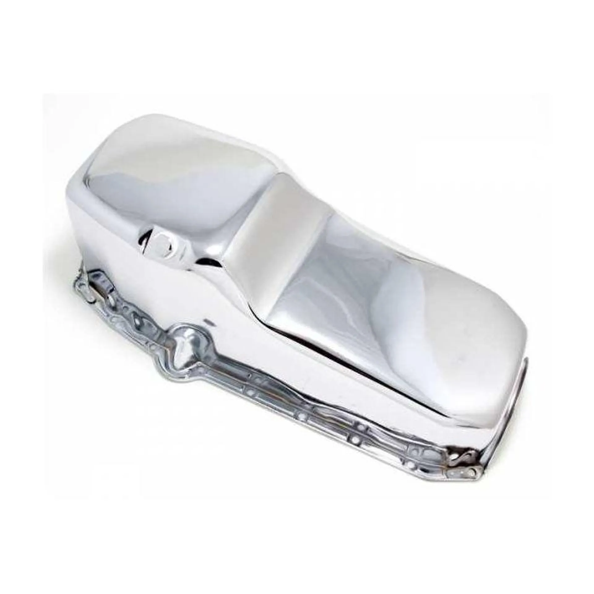 Chrome SBC Oil Pan - Drivers Side Dip Stick