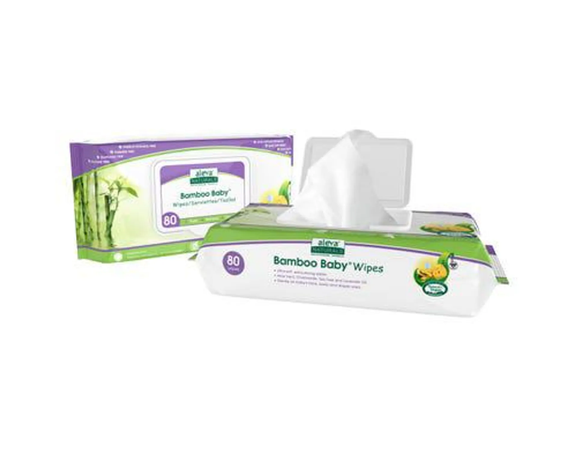 Aleva Naturals Bamboo Baby Wipes 80 Packs