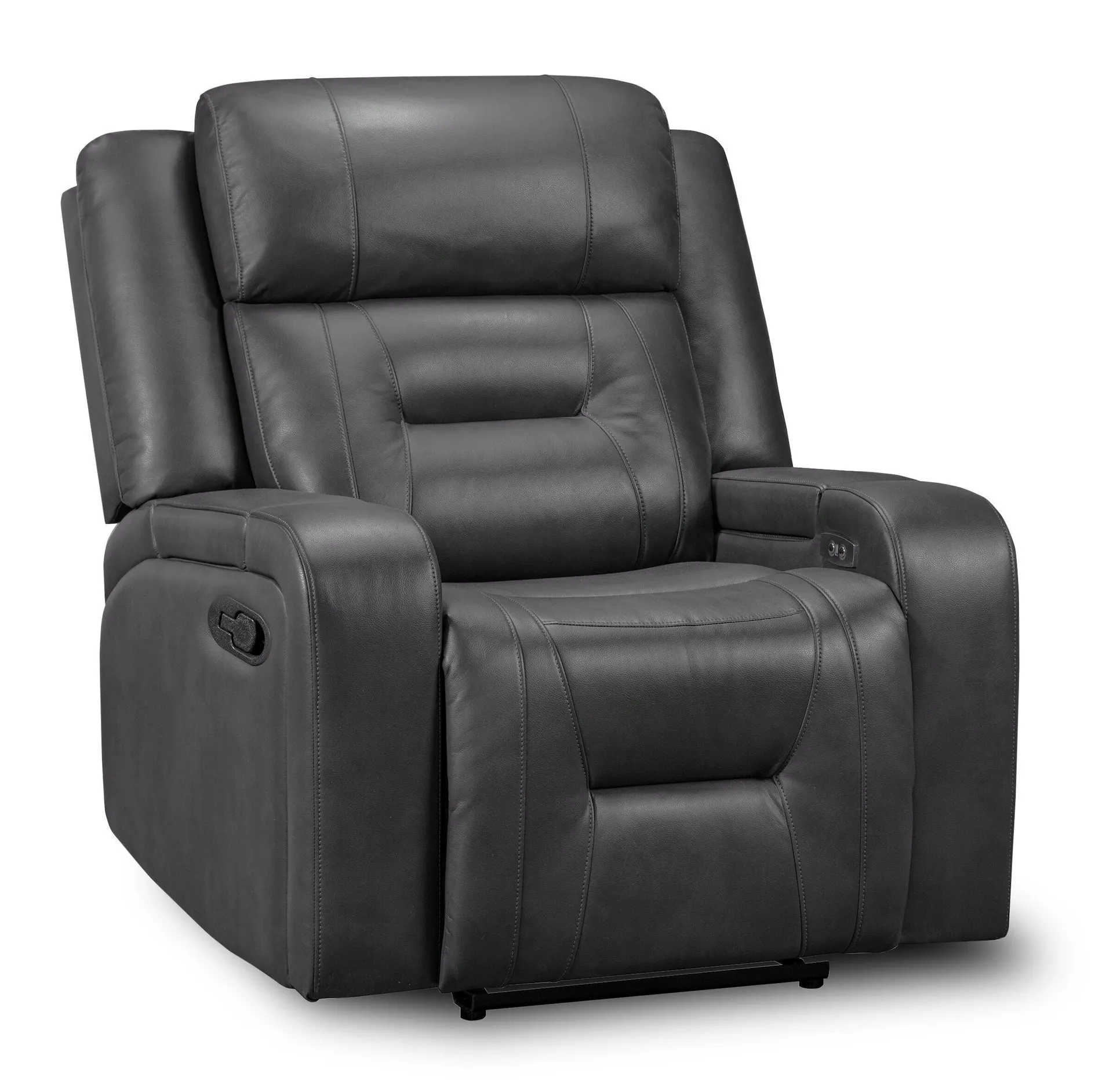 Ryker Leath-Aire Power Recliner - Grey