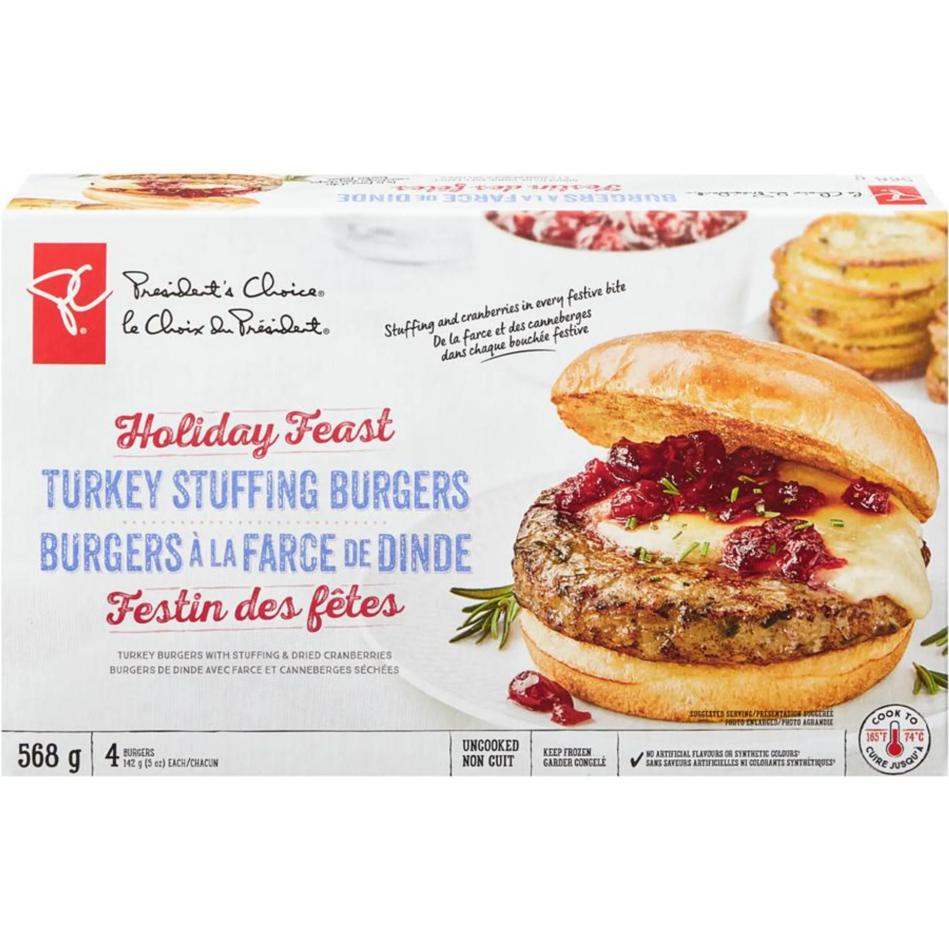 Holiday Feast Turkey Stuffing Burgers