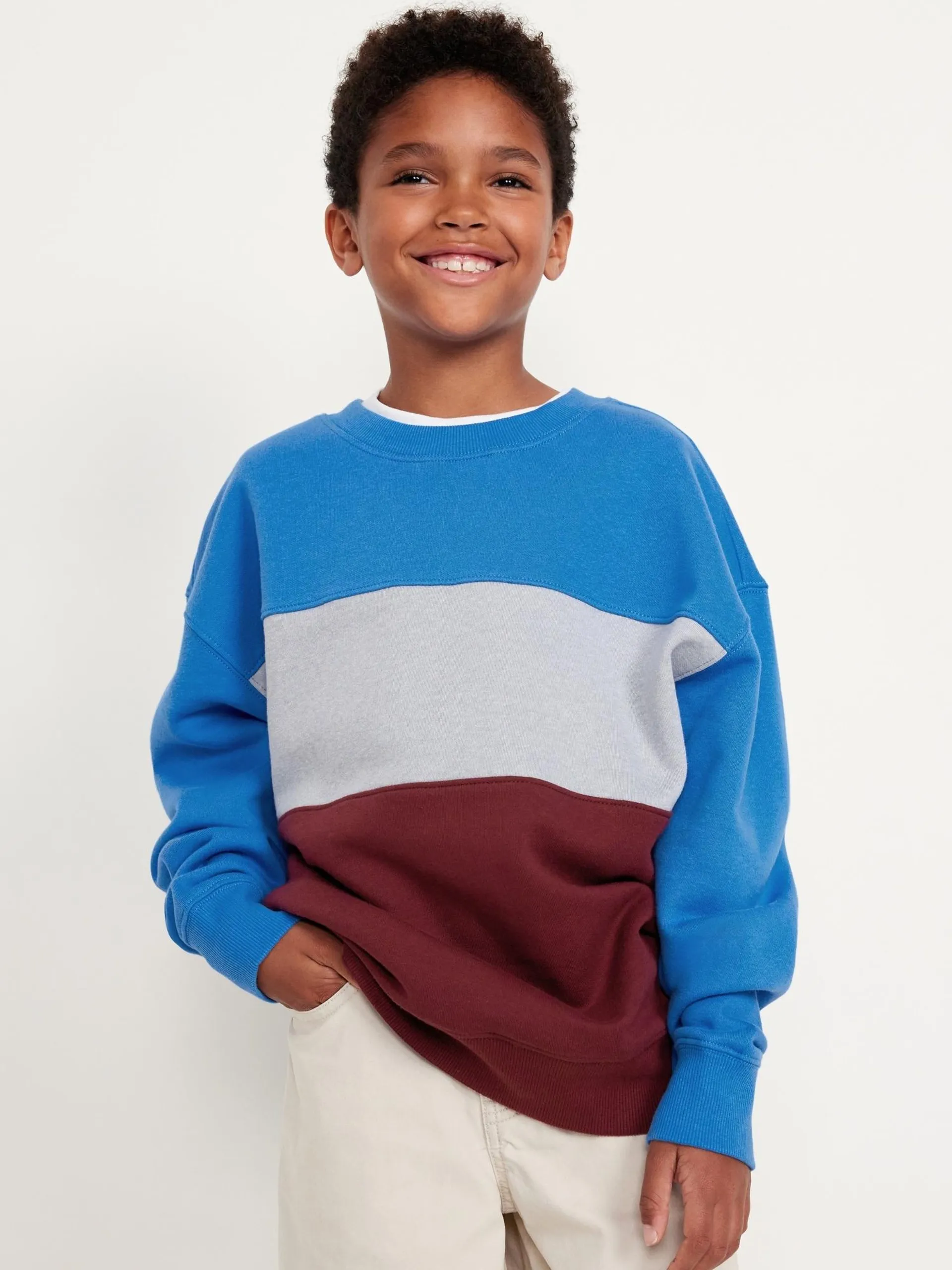 Oversized Crew-Neck Sweatshirt for Boys