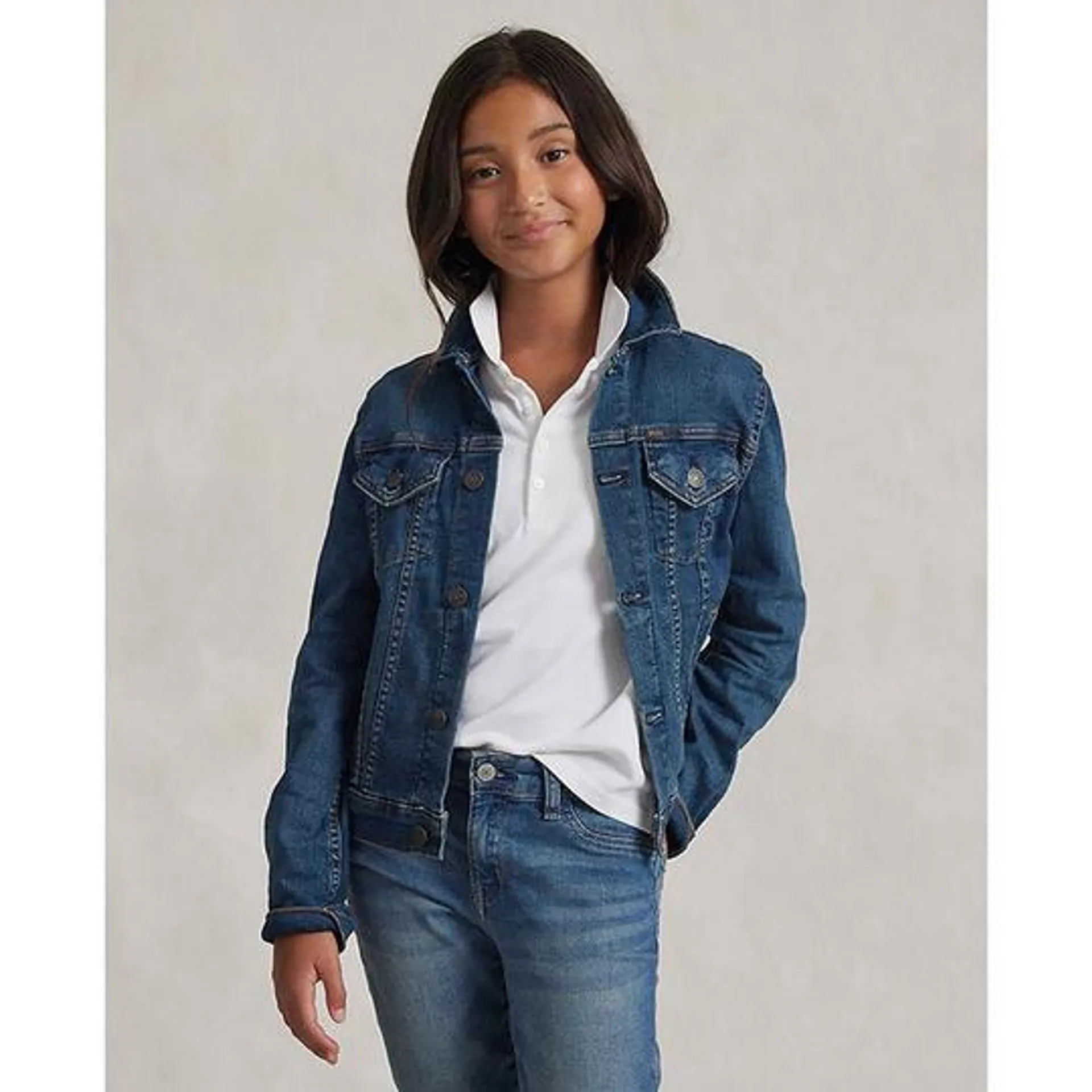 Junior Girls' [7-16] Denim Trucker Jacket