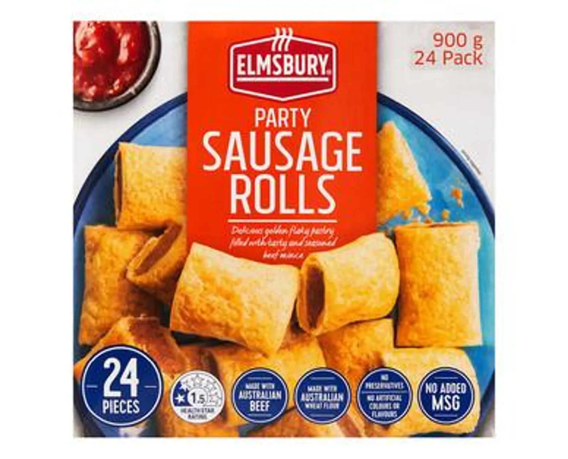 Elmsbury Party Sausage Rolls 24pk