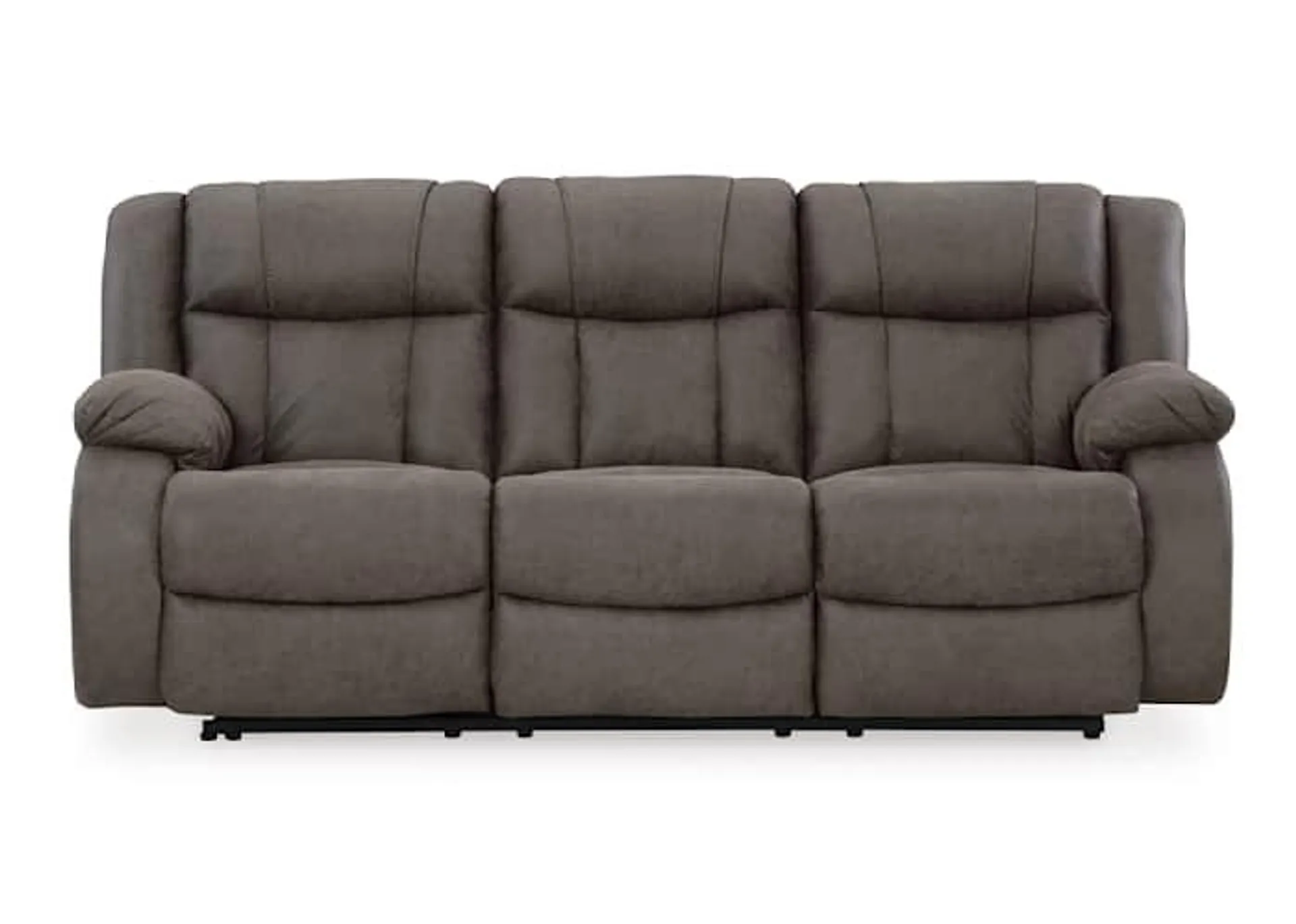 First Base Reclining Sofa - Gunmetal