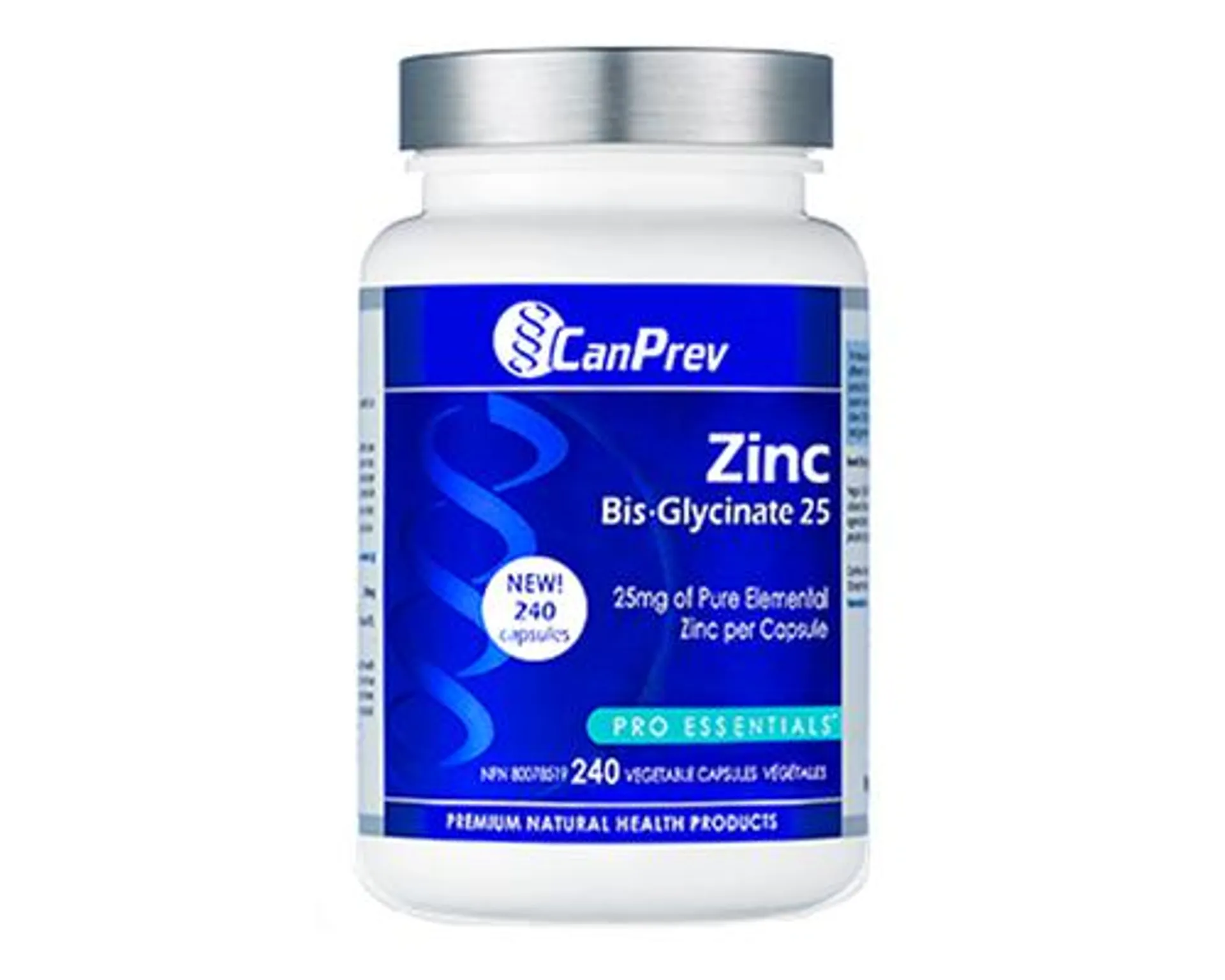 CanPrev Zinc Bis-Glycinate 25 240 Veggie Caps