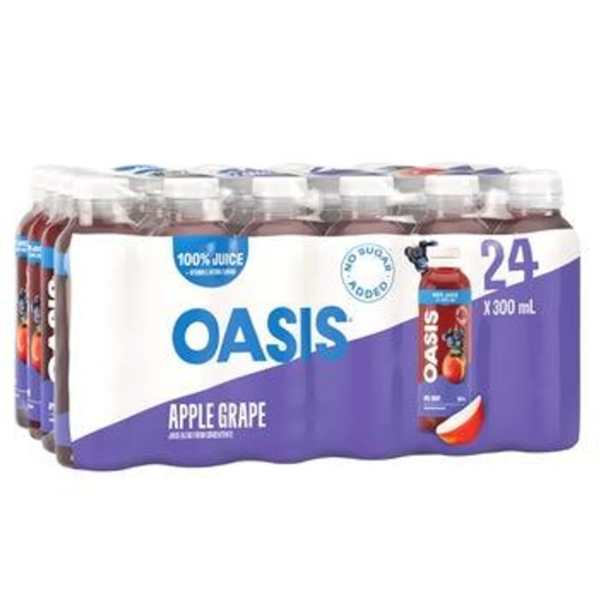 Oasis Apple Grape Juice, 24 x 300 ml