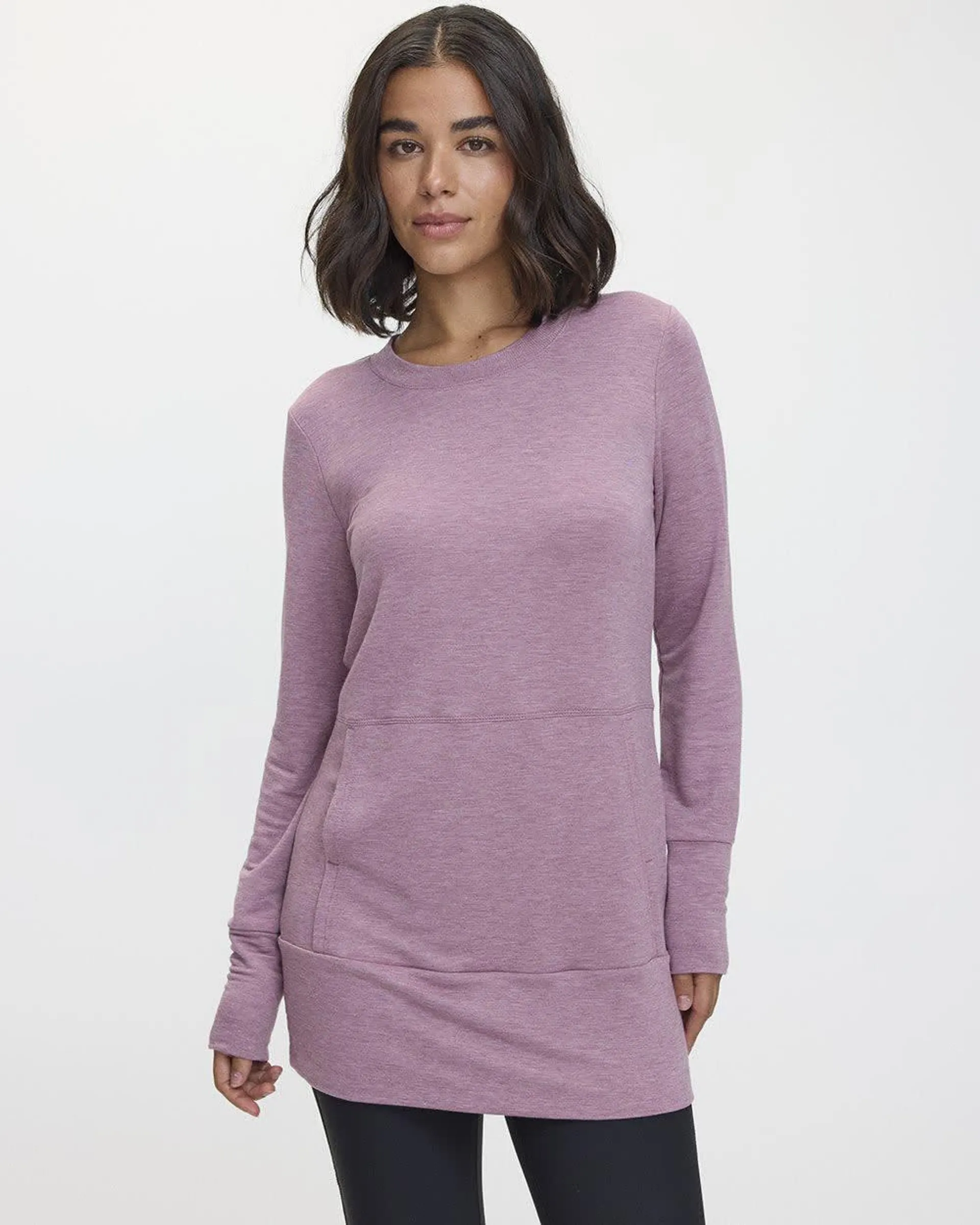 Long-Sleeve Tunic with Front Pocket - Hyba