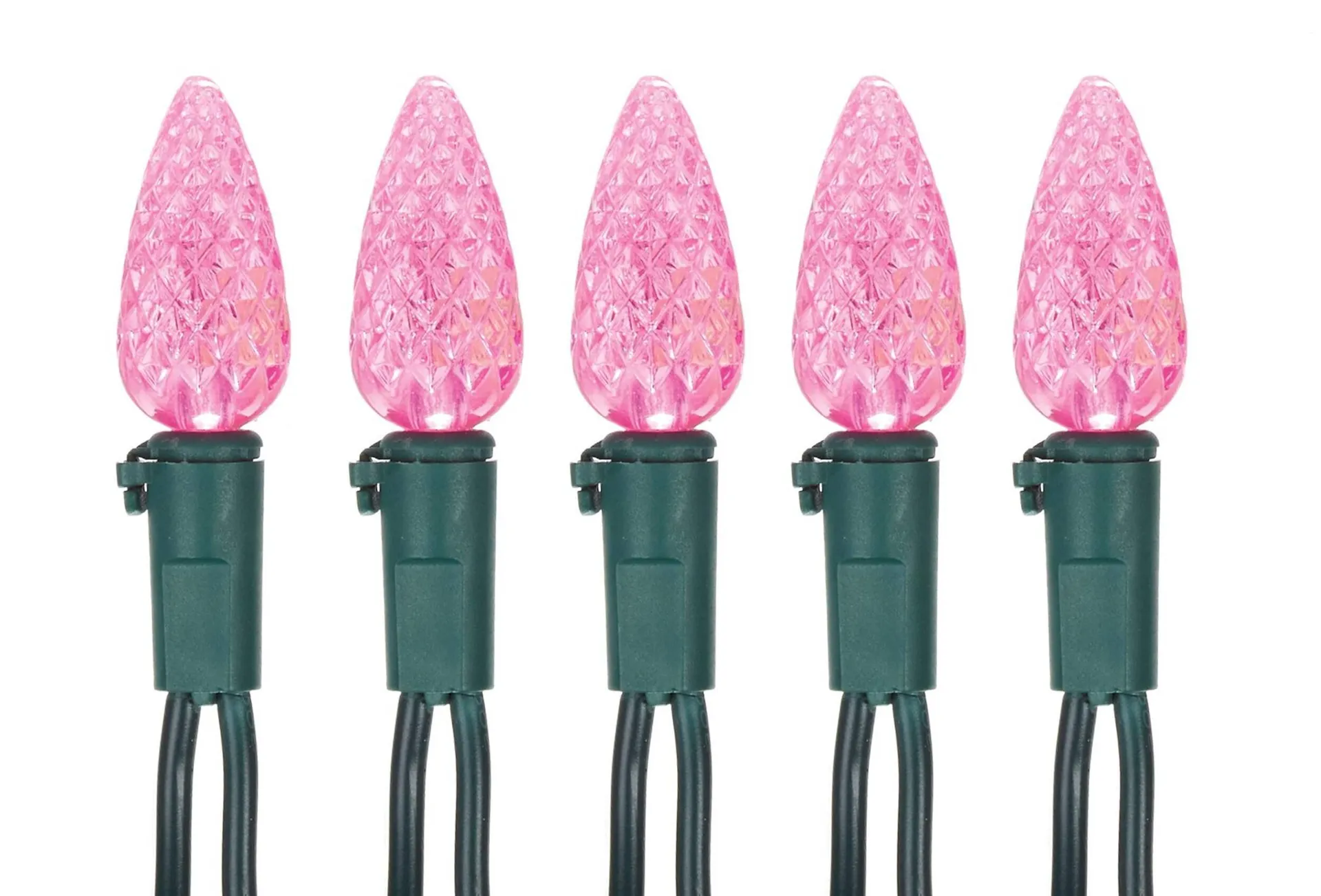 NOMA Outdoor C6 LED 70 Christmas Lights, 23-ft 8", Pink