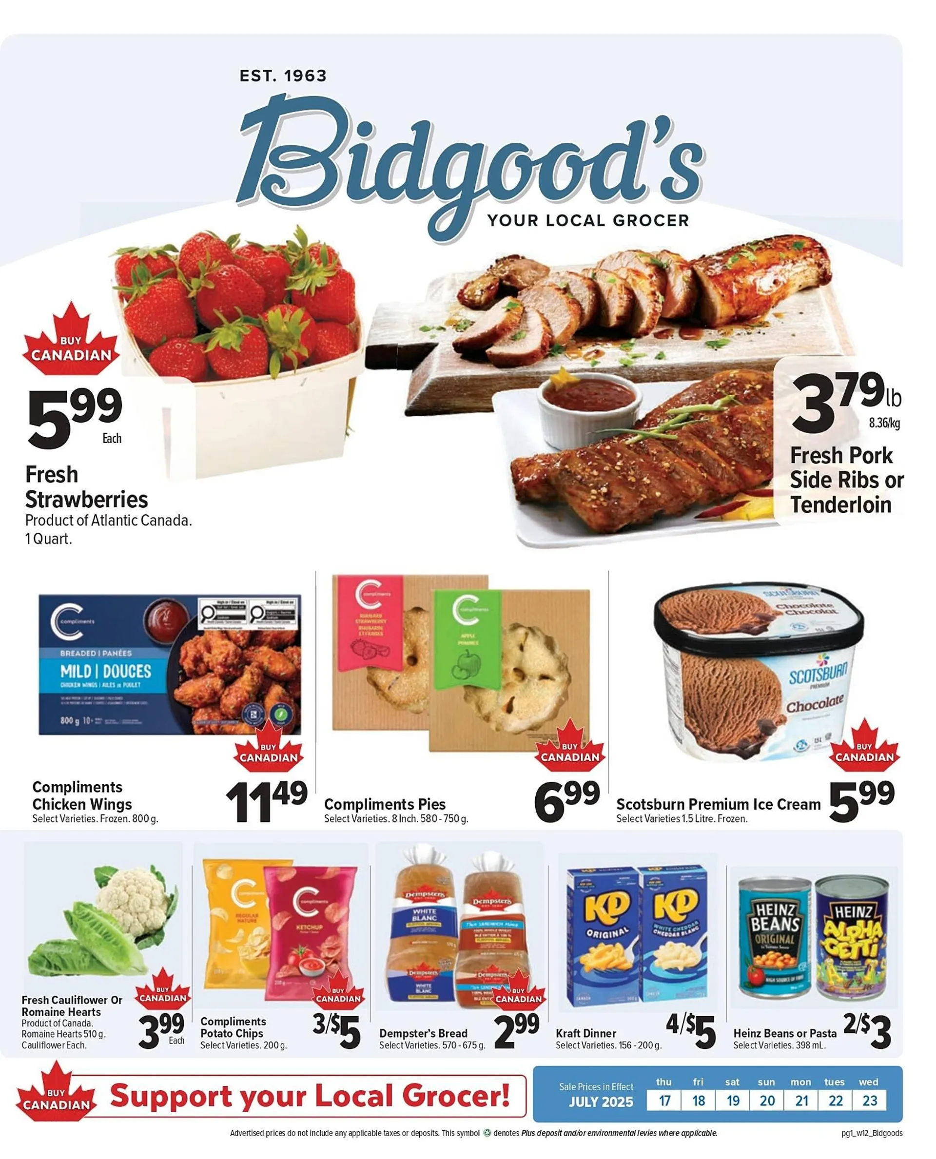Bidgood's flyer from July 17 to July 23 2025 - flyer page 1
