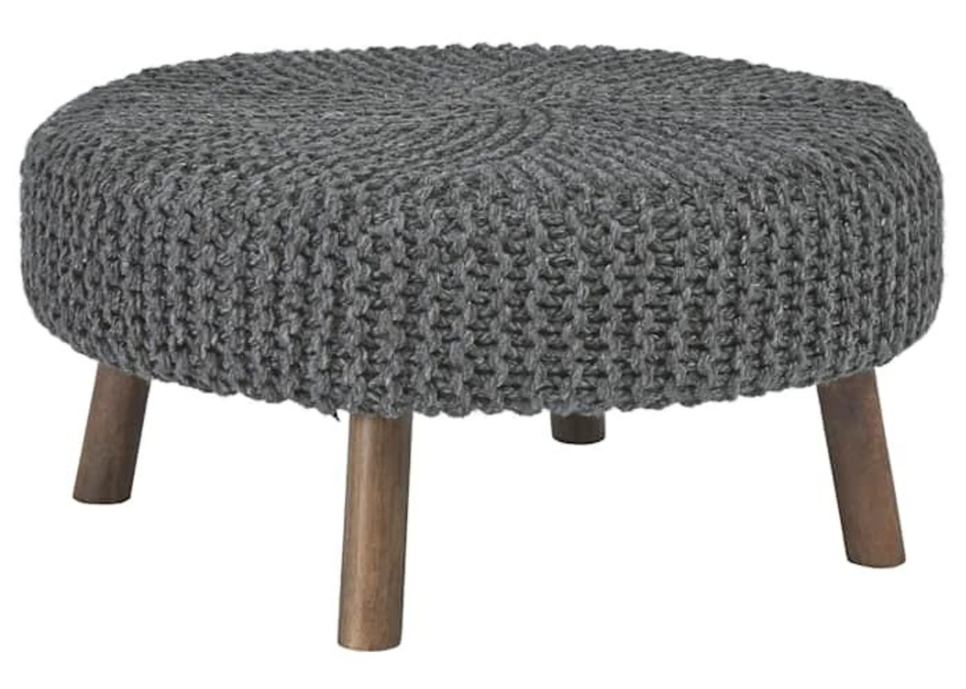 Jassmyn Accent Ottoman - Charcoal