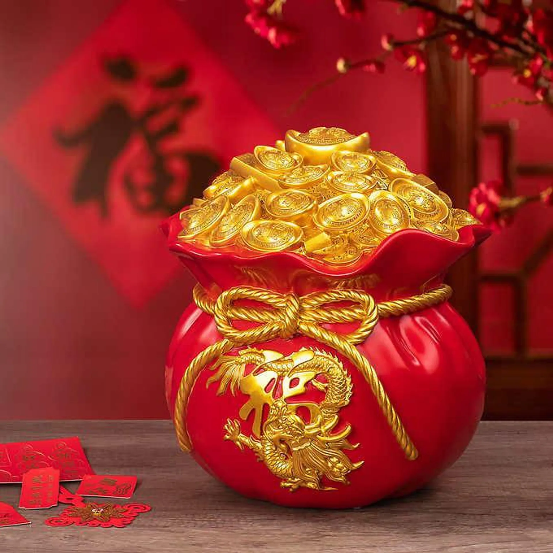 Dragon Year Ingot Money Bank