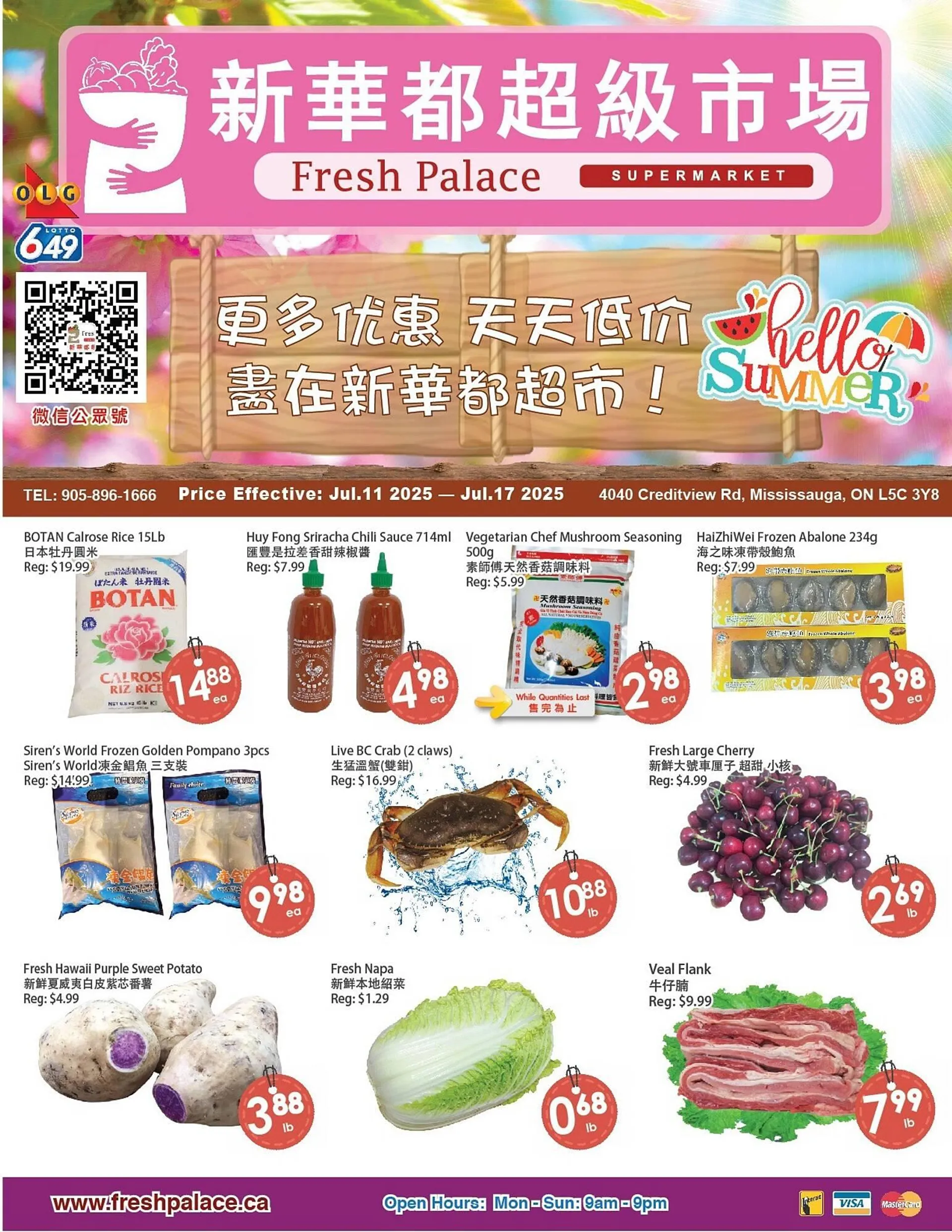Fresh Palace Supermarket flyer from July 10 to July 16 2025 - flyer page 1