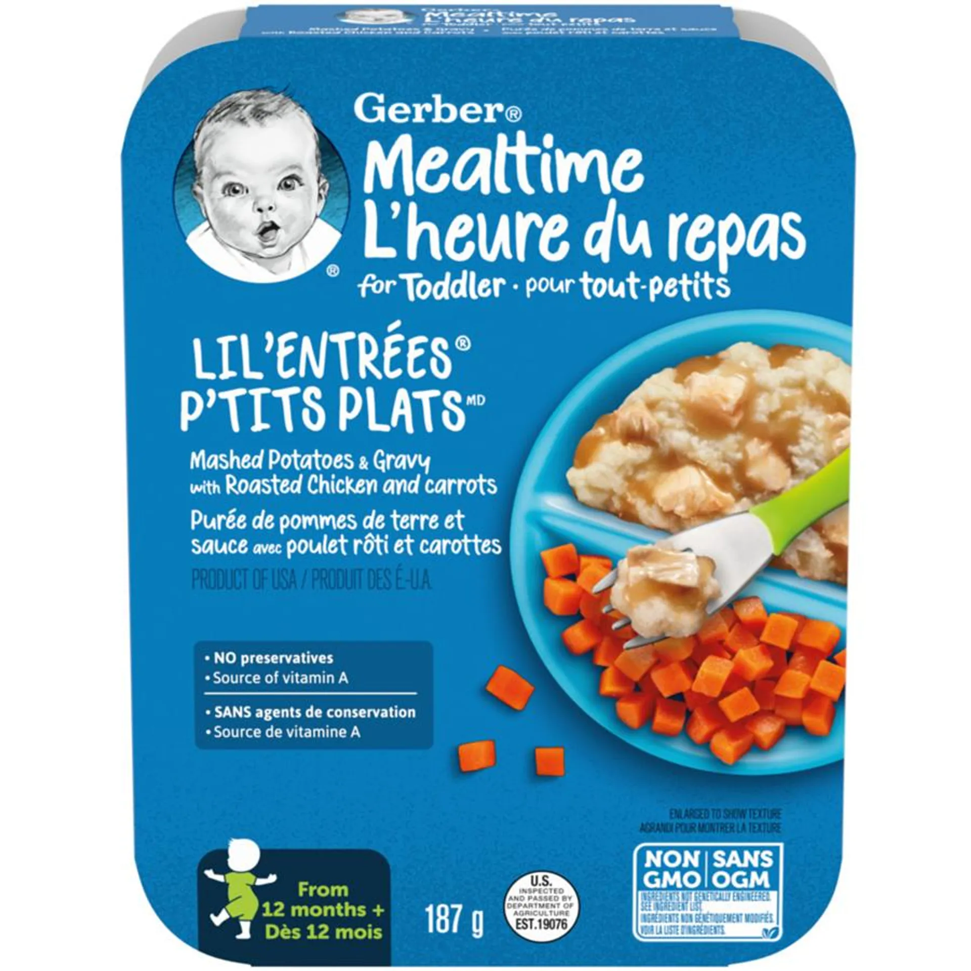 Gerber LIL'ENTRÉES Mashed Potatoes & Gravy with Roasted Chicken