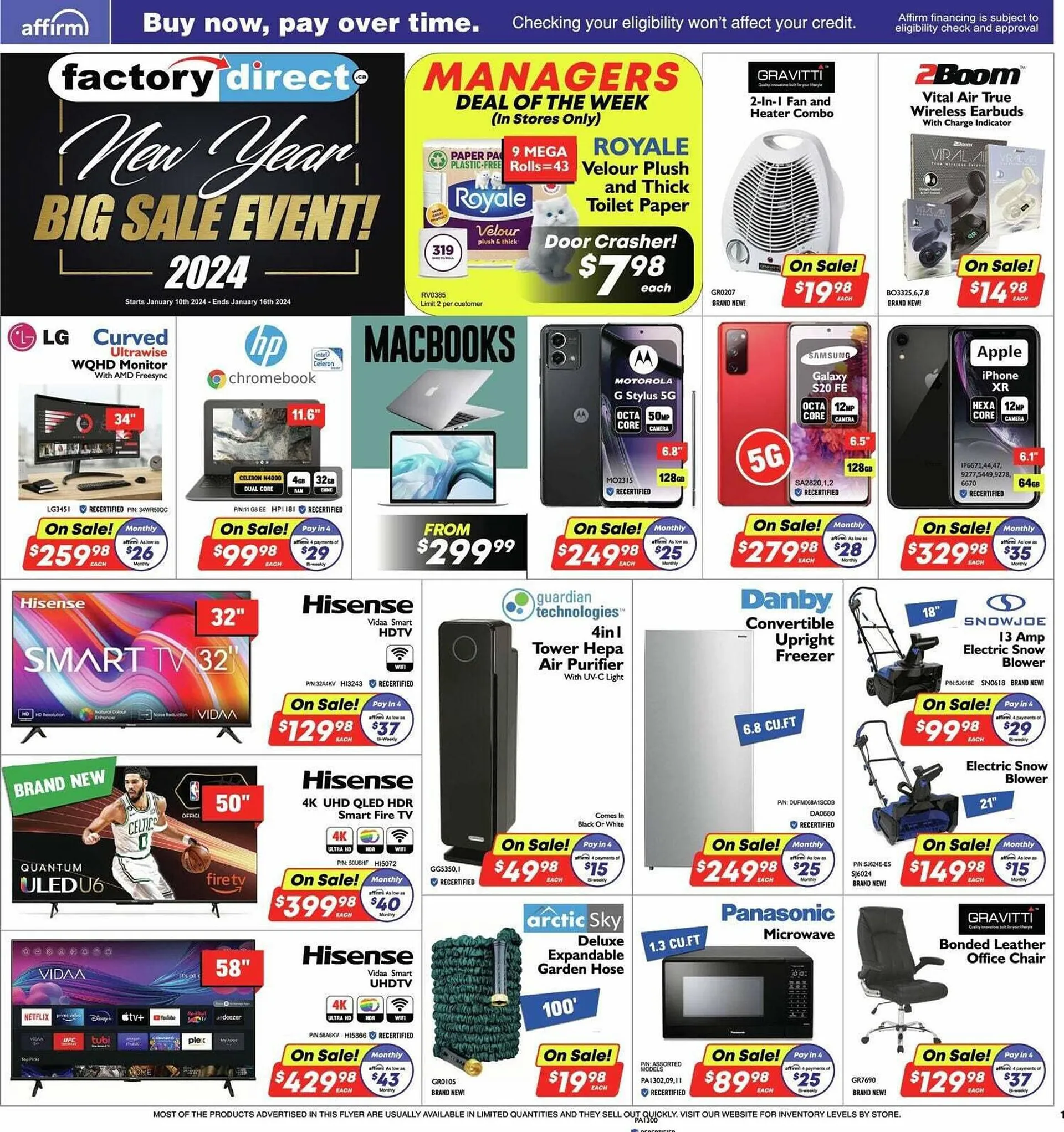 Factory Direct flyer from January 11 to January 18 2024 - flyer page 