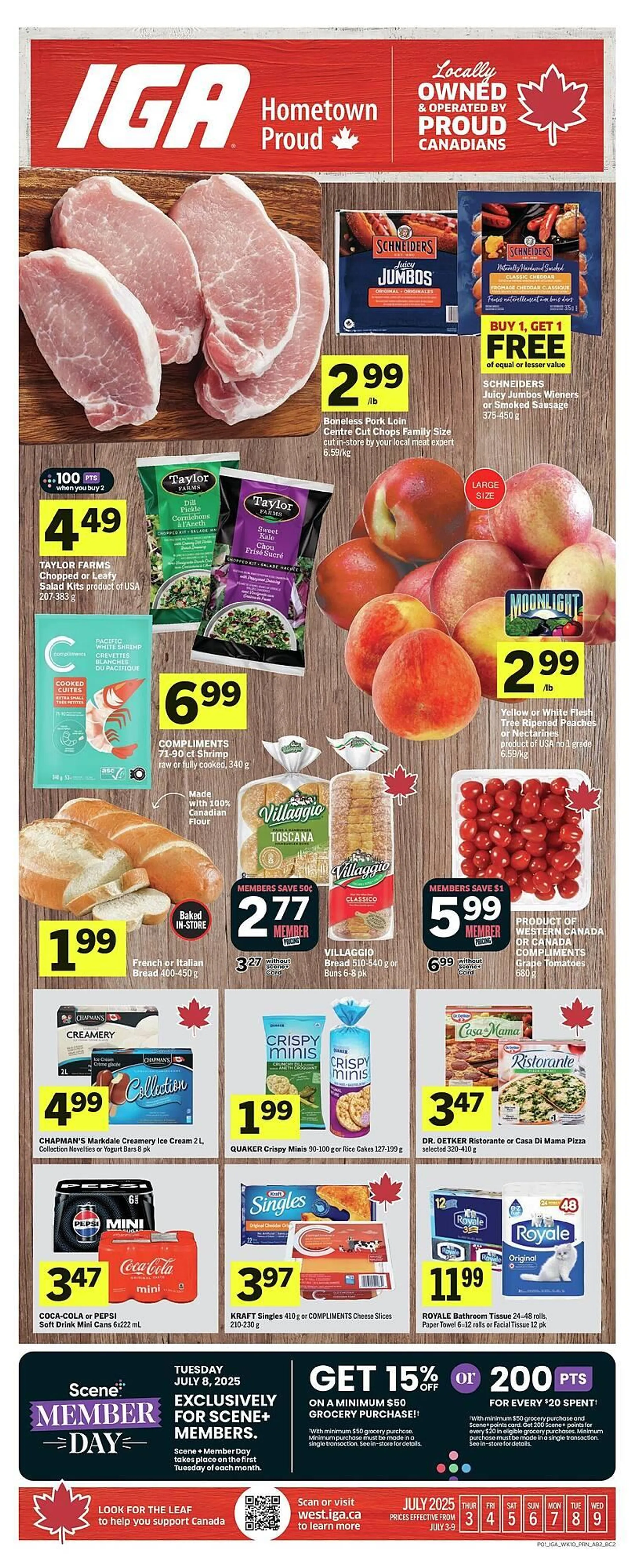 IGA flyer from July 4 to July 11 2025 - flyer page 1