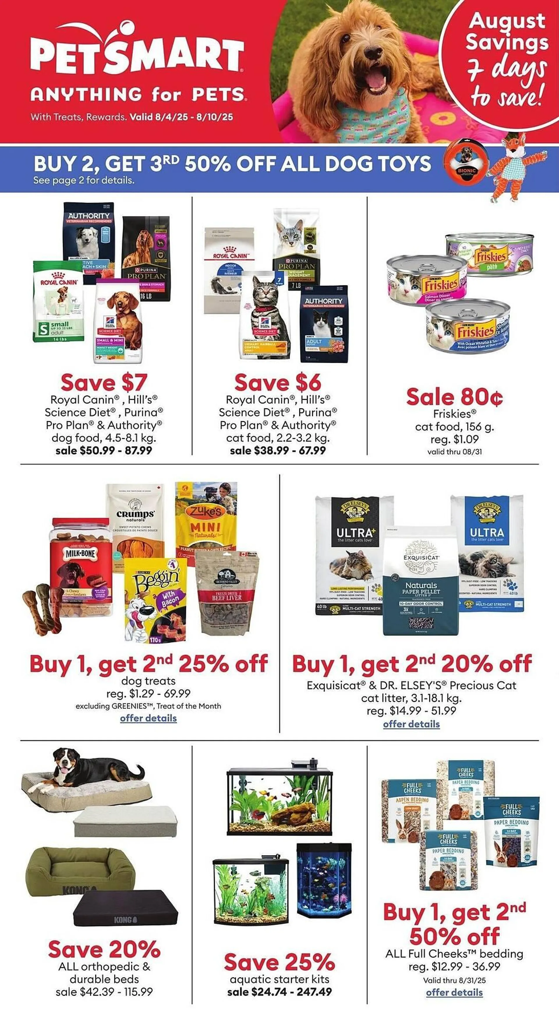 Petsmart flyer from August 4 to August 10 2025 - flyer page 1
