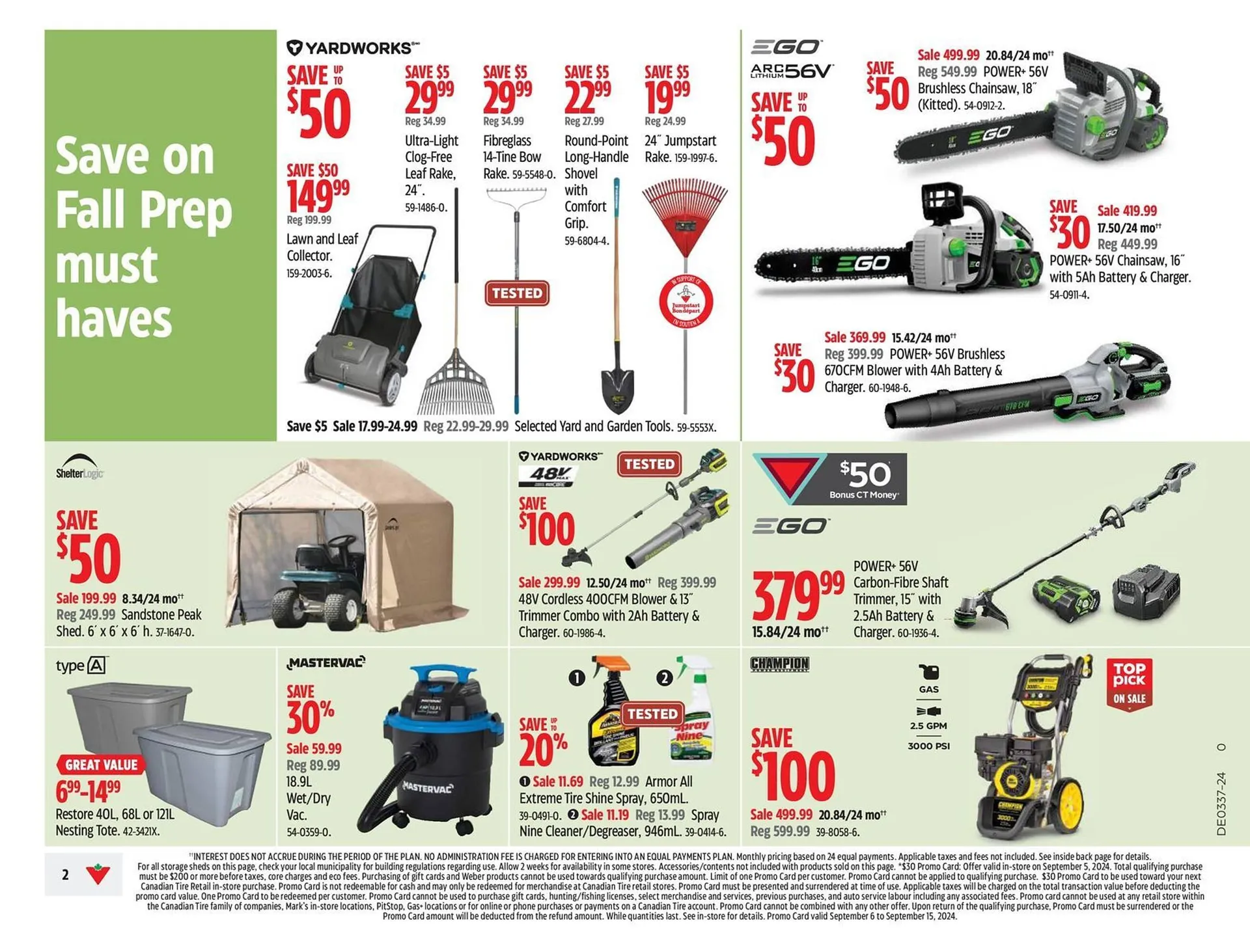 Canadian Tire flyer from September 5 to September 12 2024 - flyer page 2