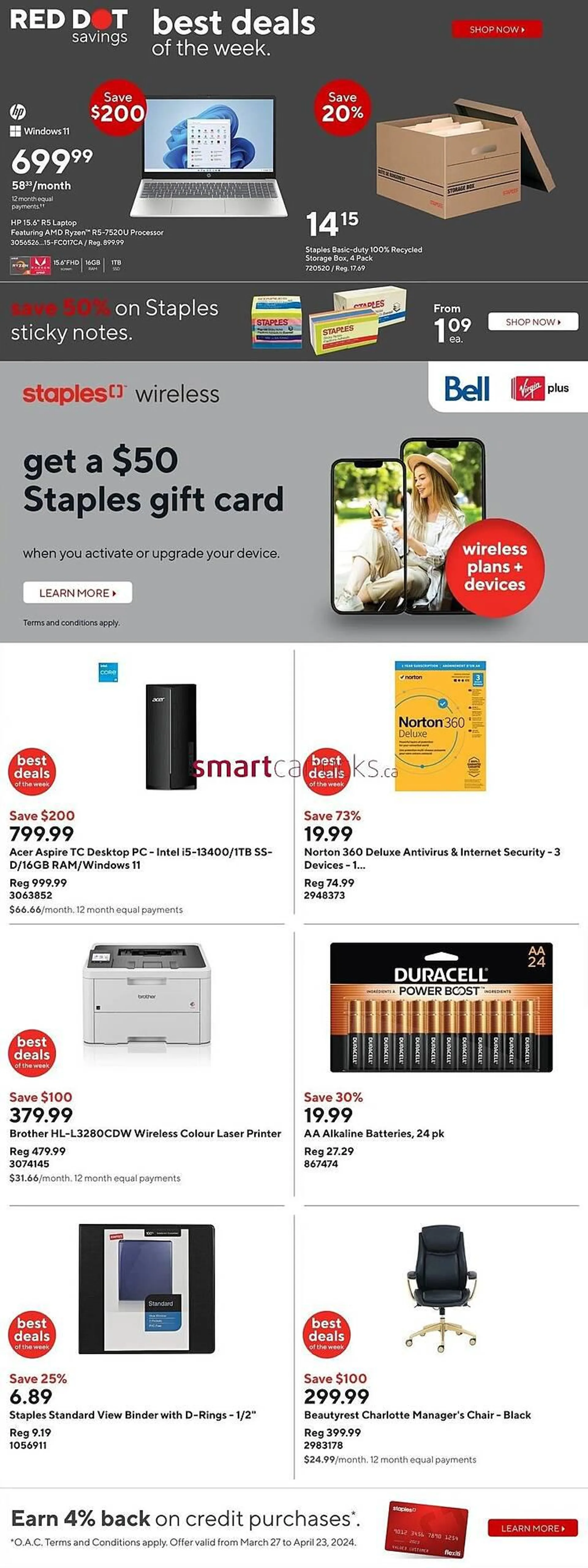 Staples flyer from April 3 to April 9 2024 - flyer page 2