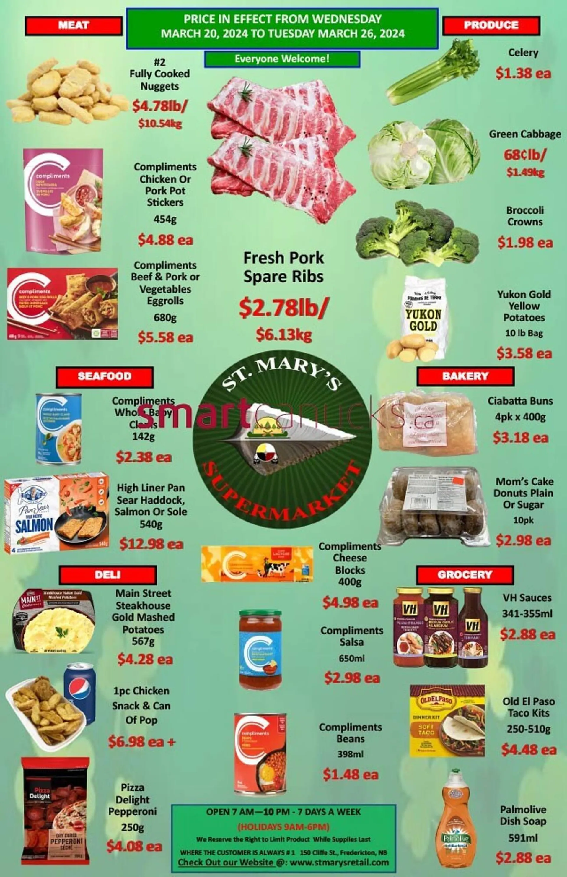 St. Mary's Supermarket flyer from March 20 to March 26 2024 - flyer page 1