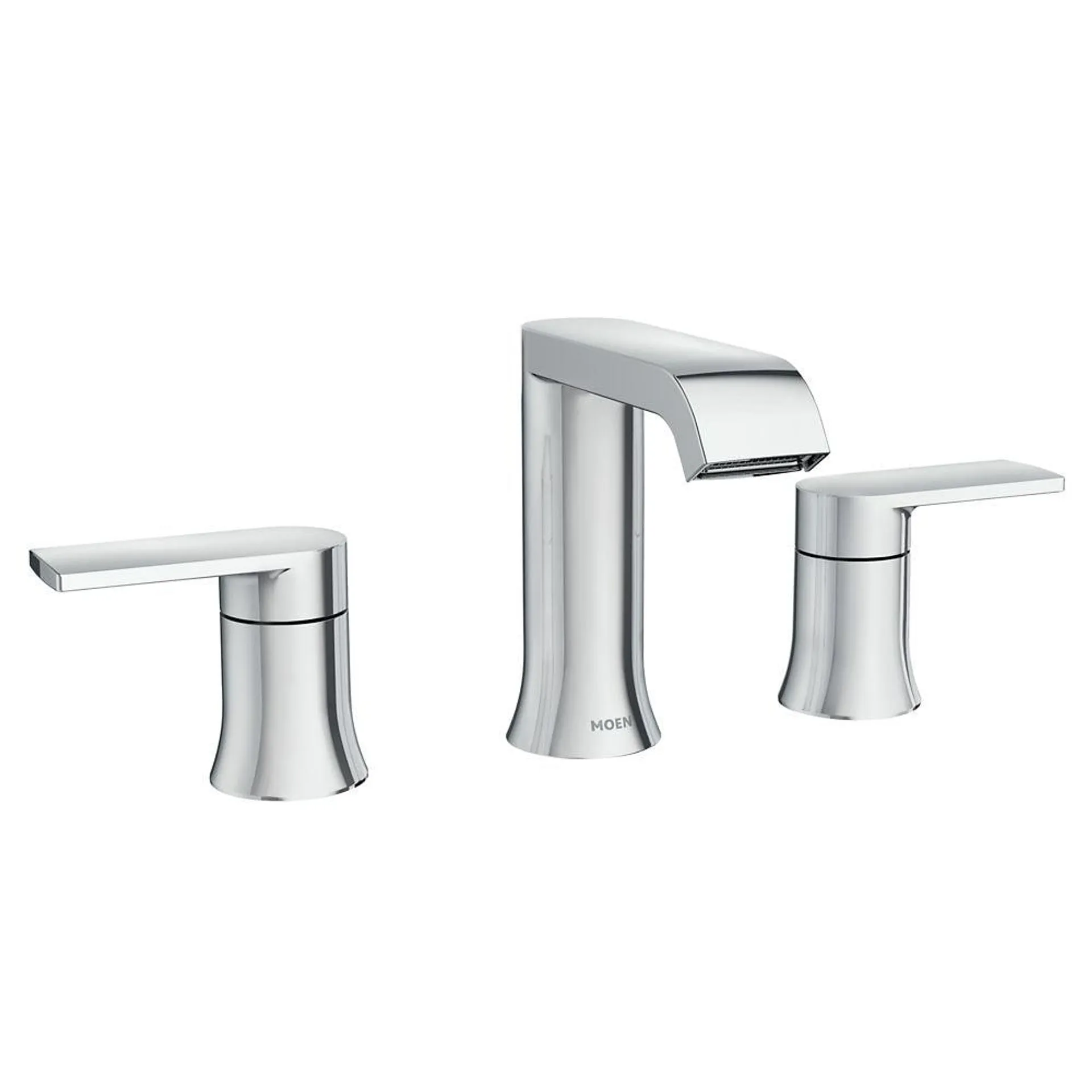 Genta 2 Handle 8-to-16-inch Widespread Bathroom Sink Faucet/Tap in Chrome (Drain and Valve Included)