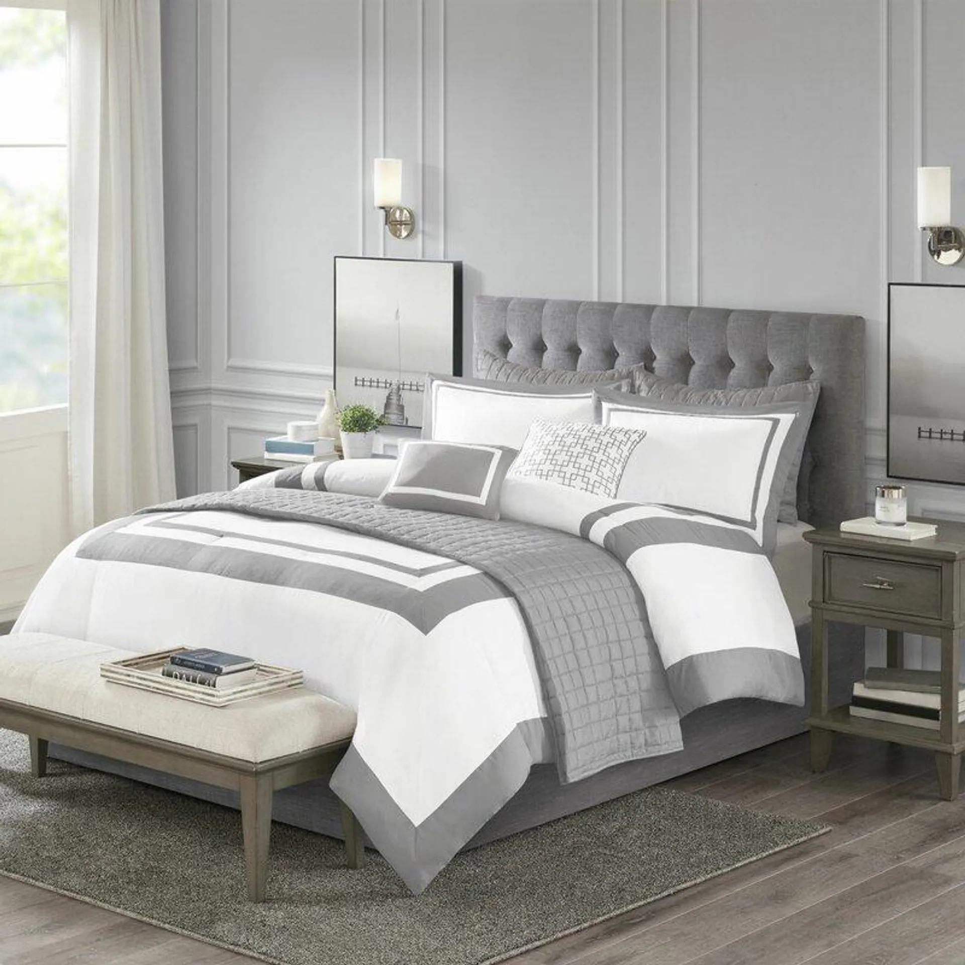 Heritage Luxurious 8 Piece Comforter and Quilt Set Collection