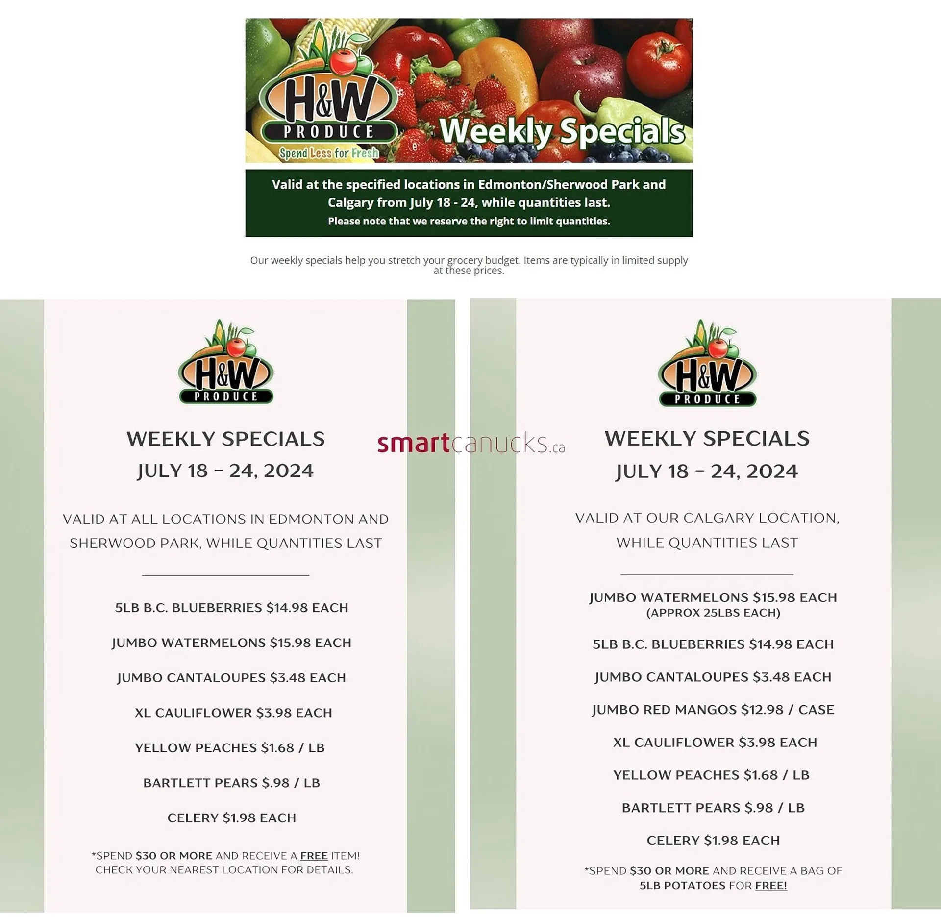 H&W Produce flyer - 1