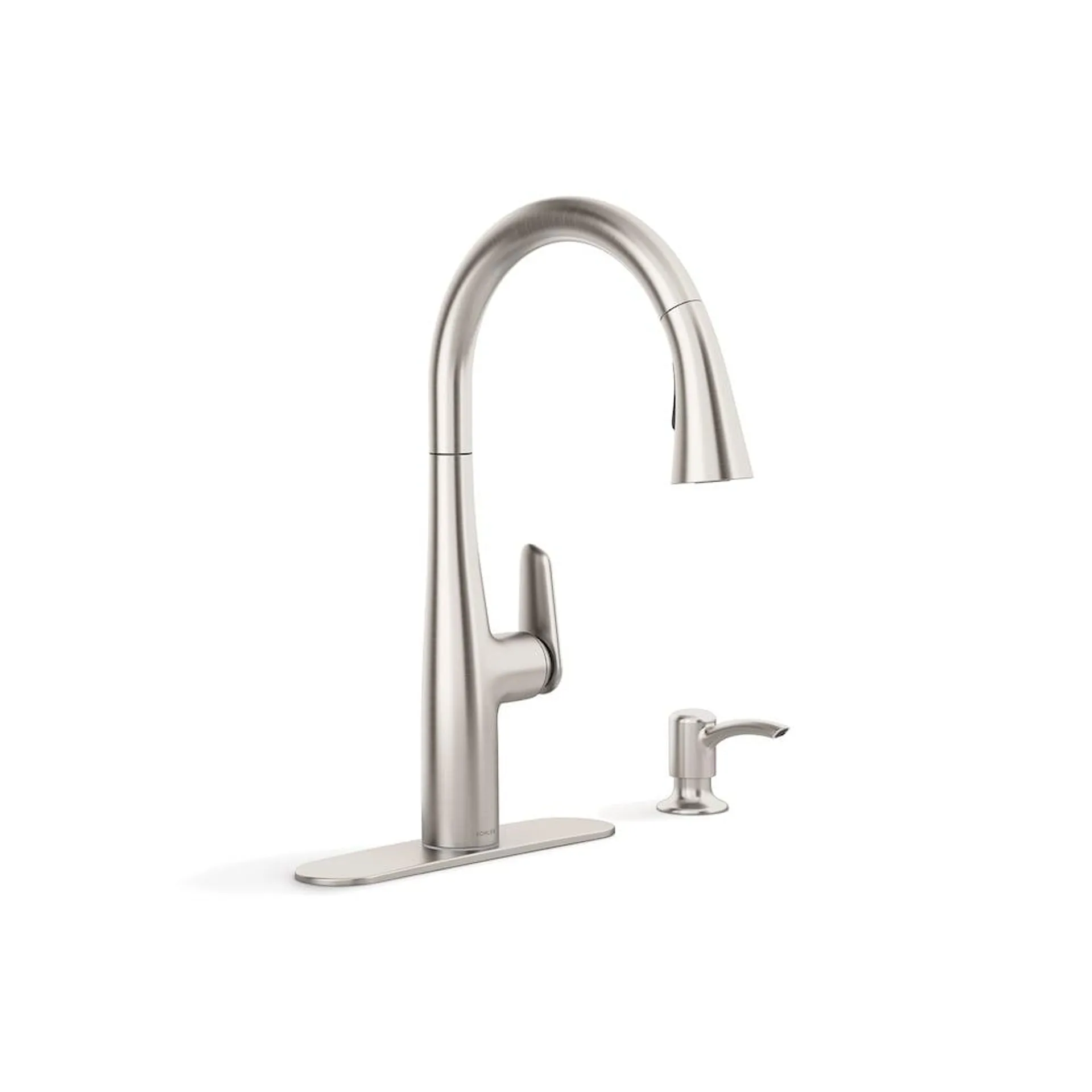 Easmor Pull-down 1-Handle Kitchen Sink Faucet in Vibrant Stainless