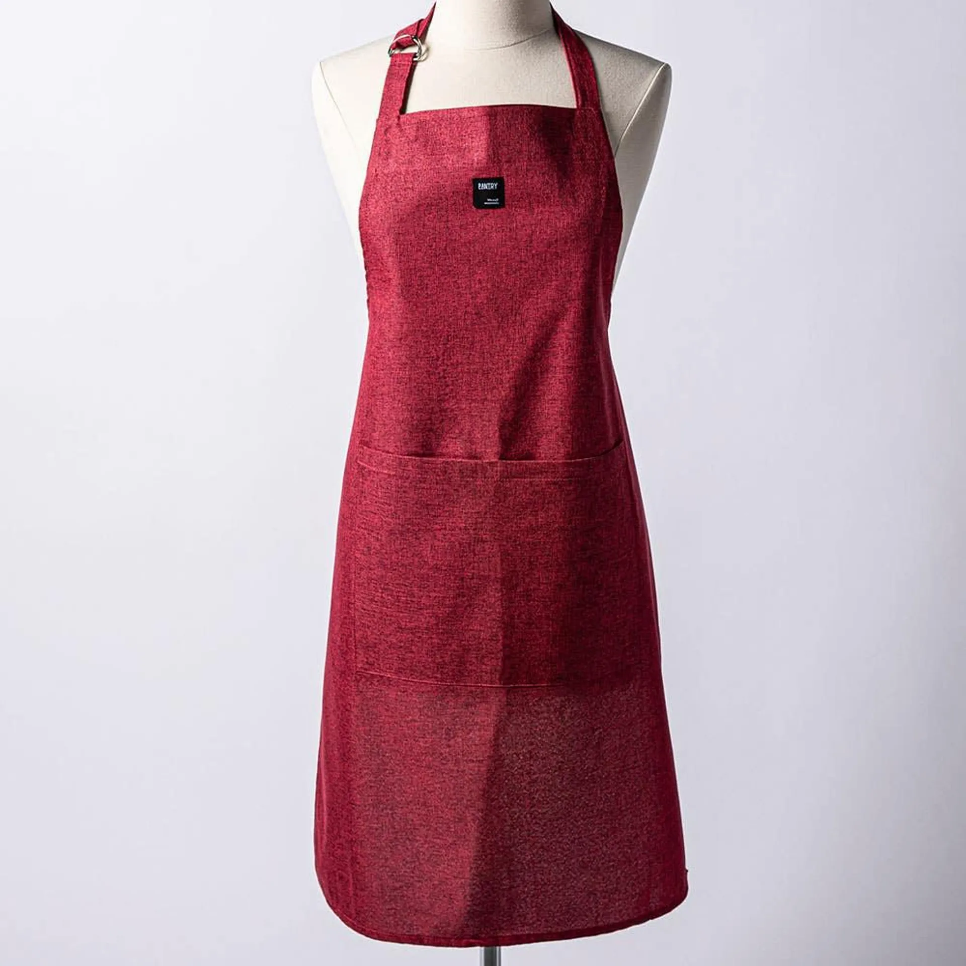 Harman Pantry Chambray Adjustable Apron (Red)