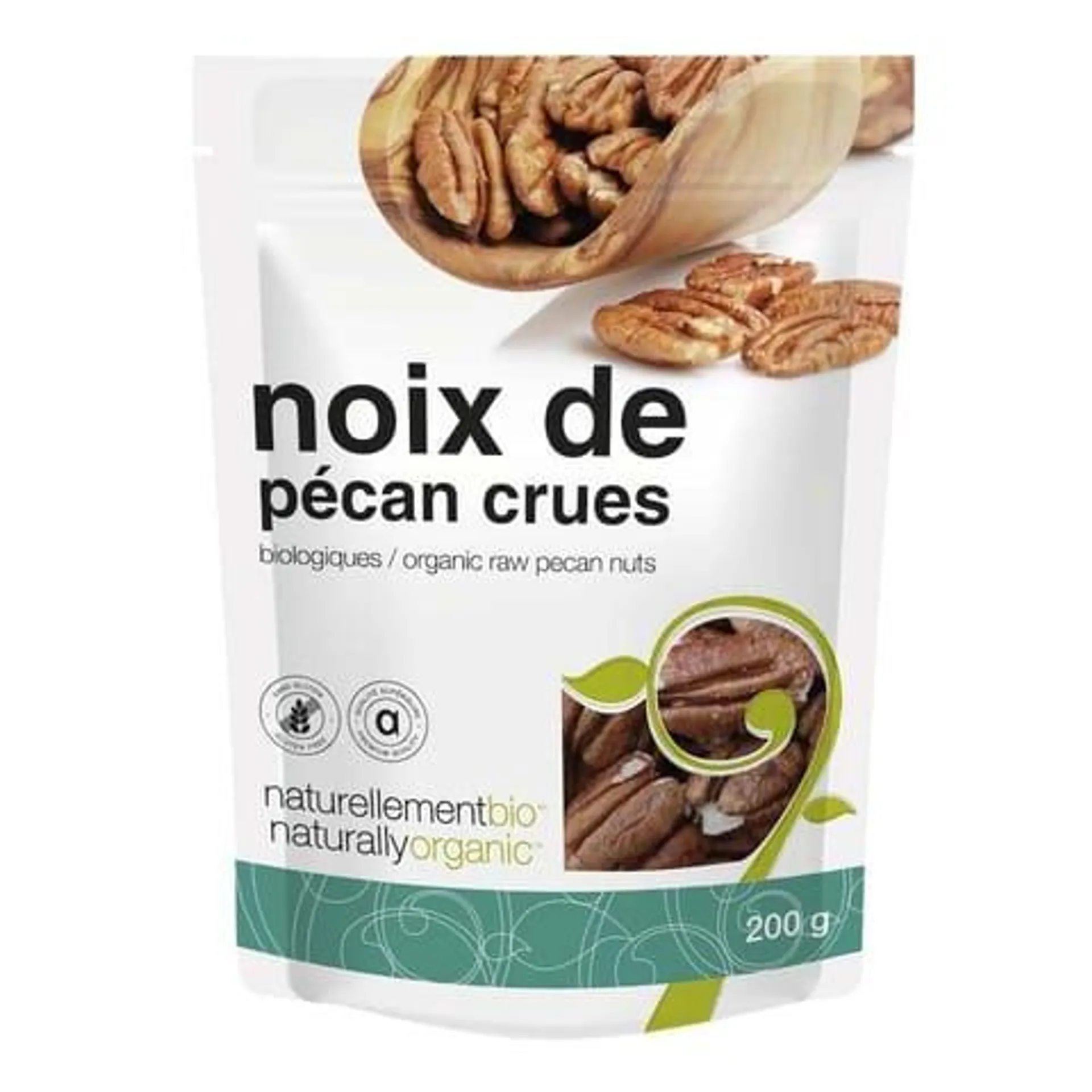 Noix de pécan crues biologiques