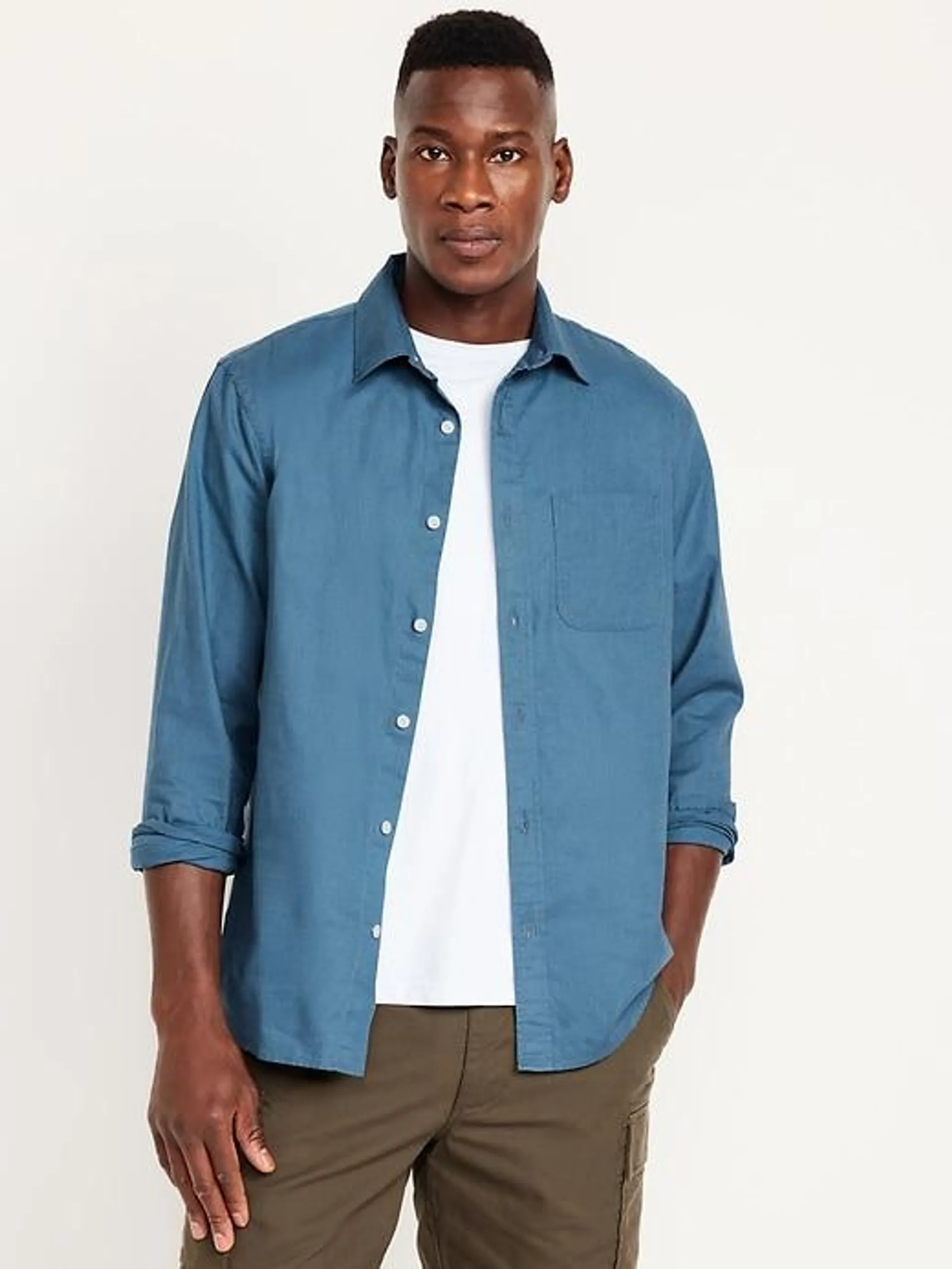 Classic Fit Everyday Linen-Blend Shirt