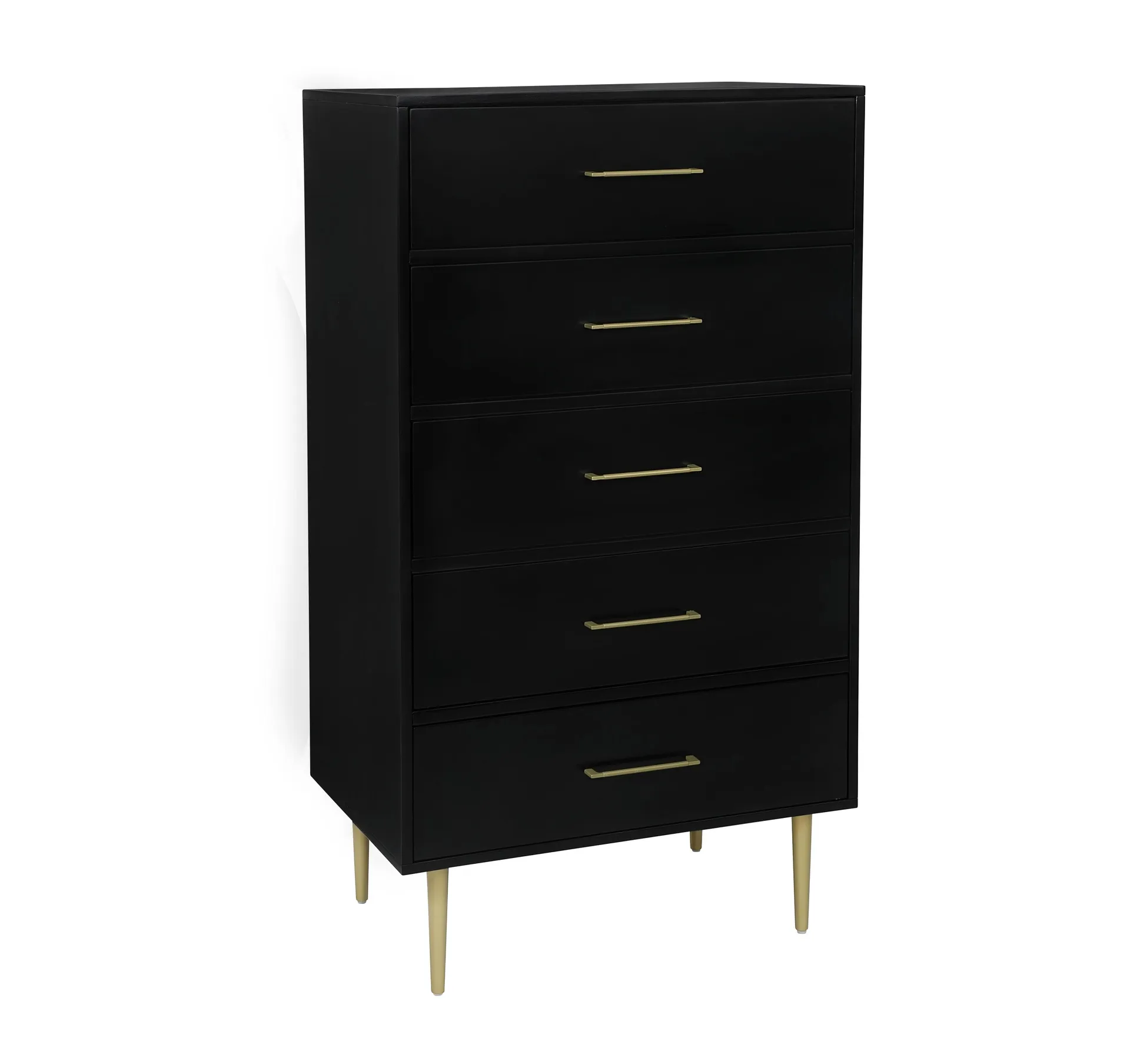 Valerie Glam 5 Drawer Chest - Black