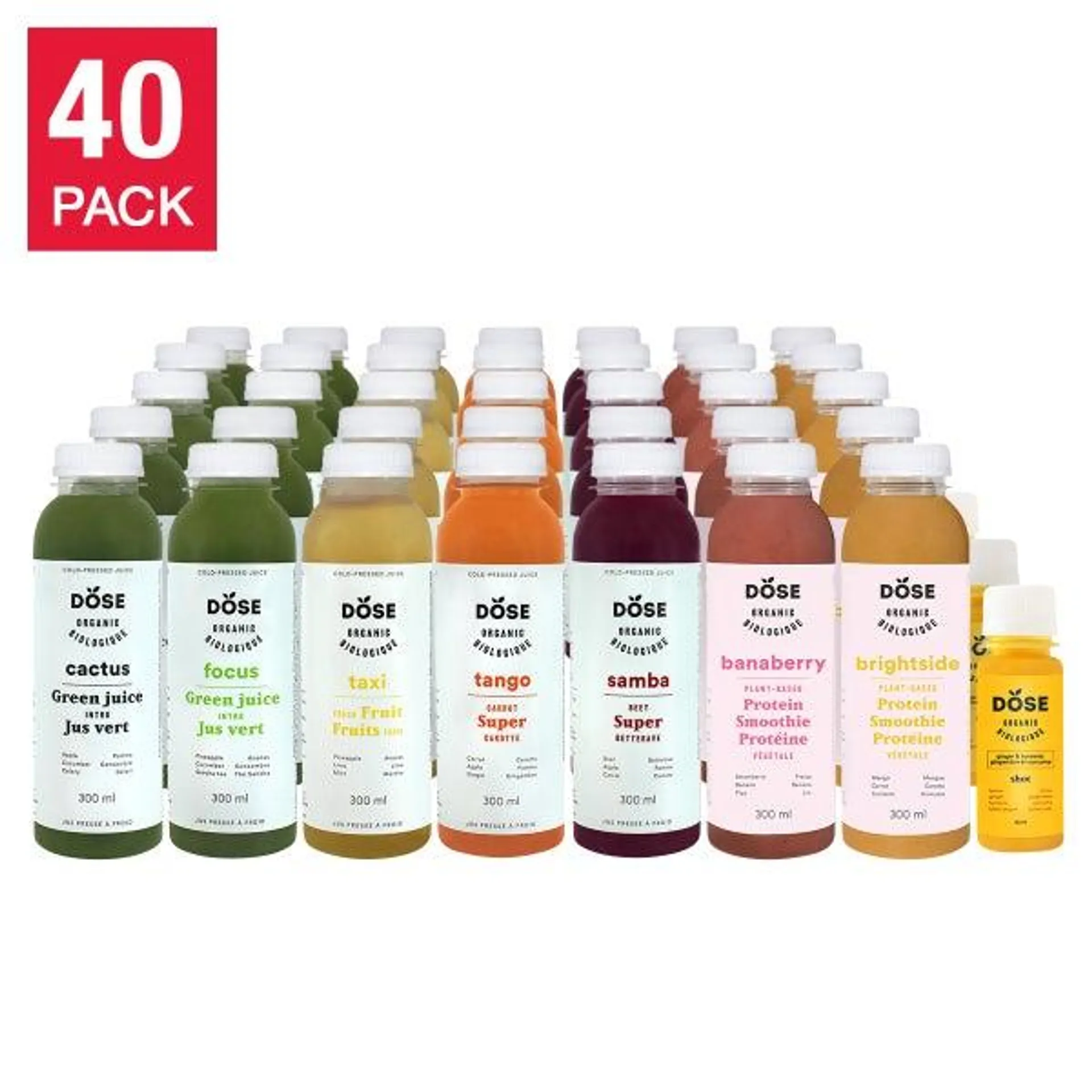 DOSE 5-day Organic Cold-Pressed Juice Cleanse 40 bottles