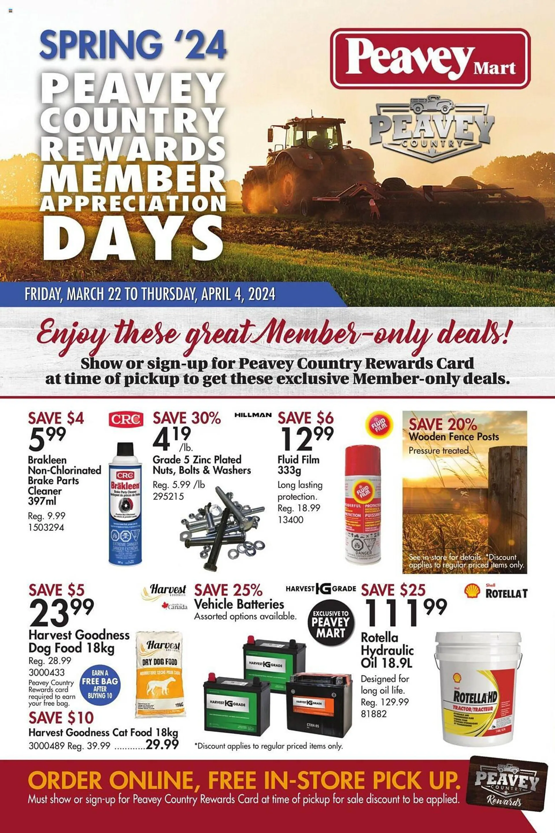Peavey Mart flyer from March 22 to April 4 2024 - flyer page 1