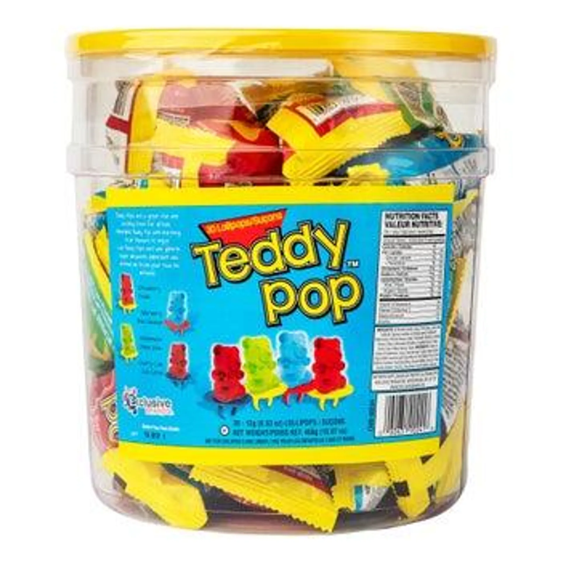 Teddy Pop Lollipops, 30-count