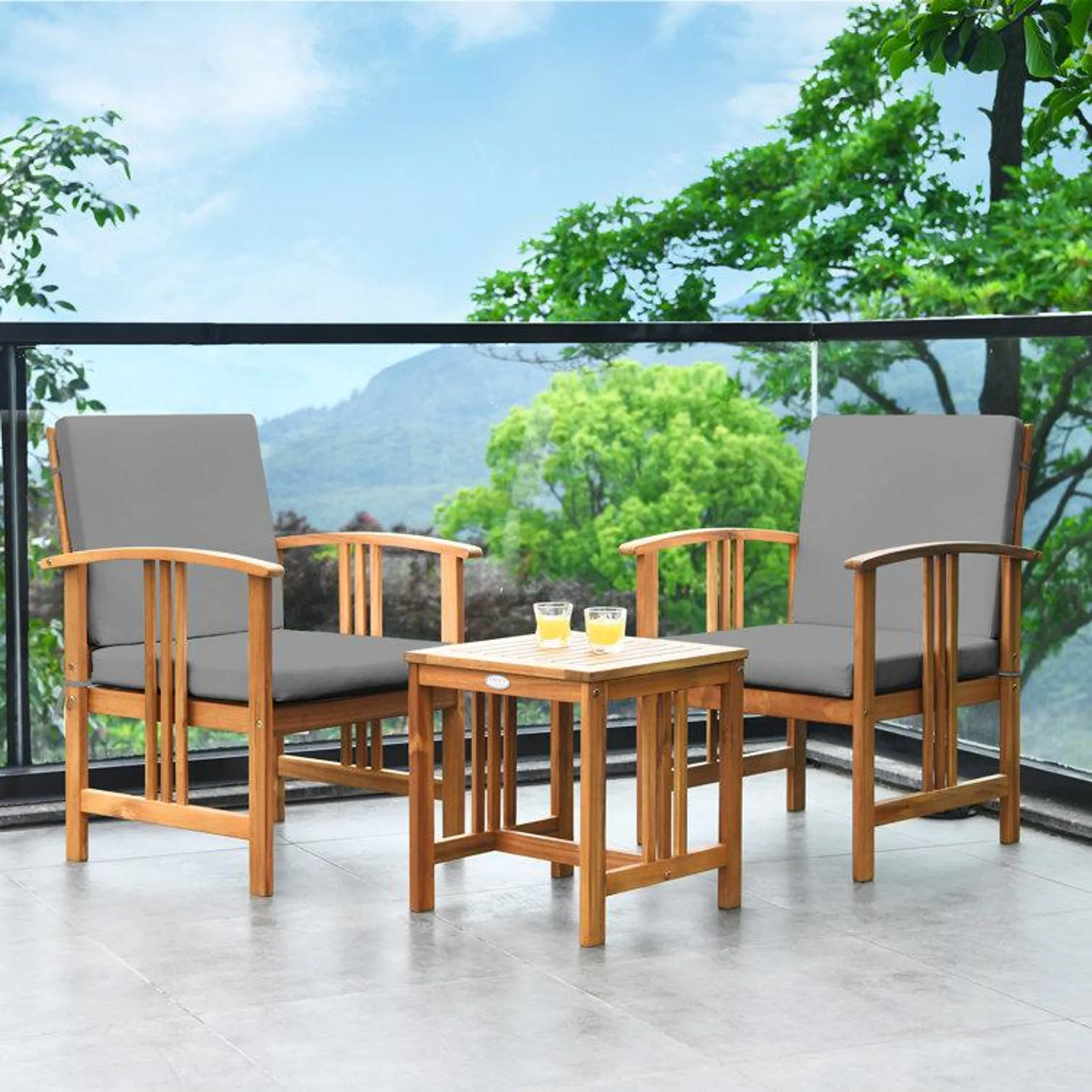 Baudin 2 - Person Outdoor Seating Group with Cushions