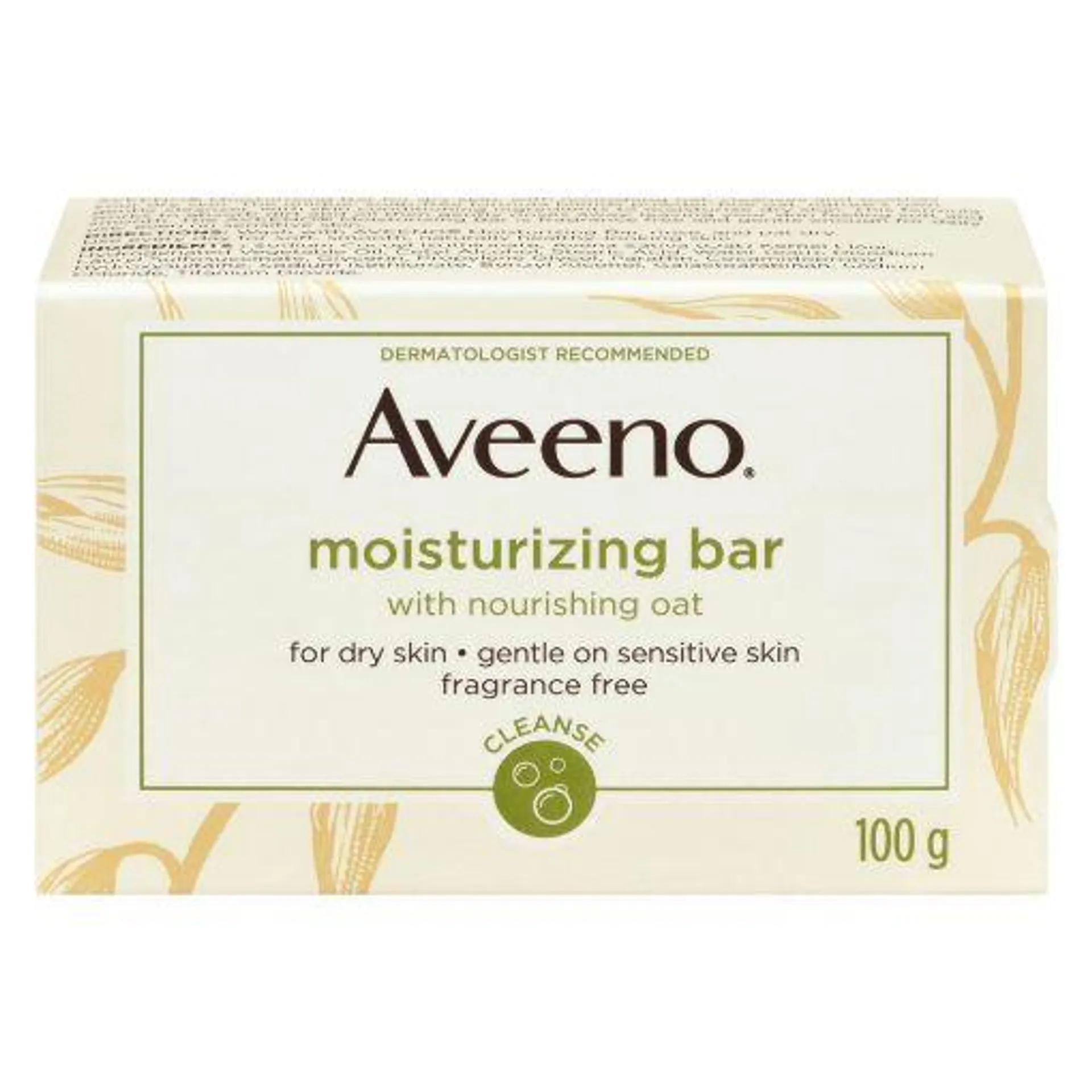 AVEENO BAR SOAP - DRY SKIN - UNSCENTED 100GR