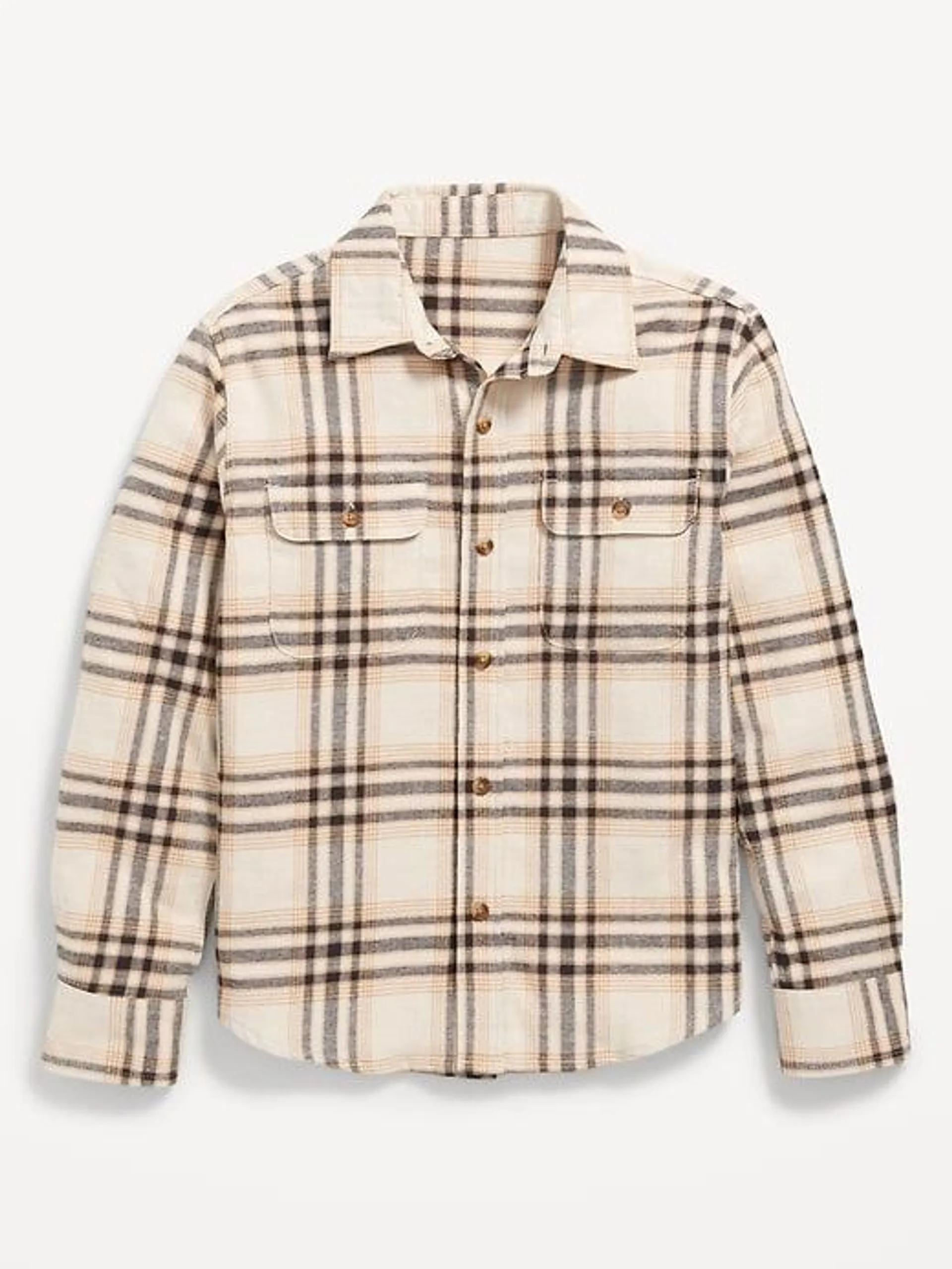 Soft-Brushed Flannel Pocket Shirt for Boys